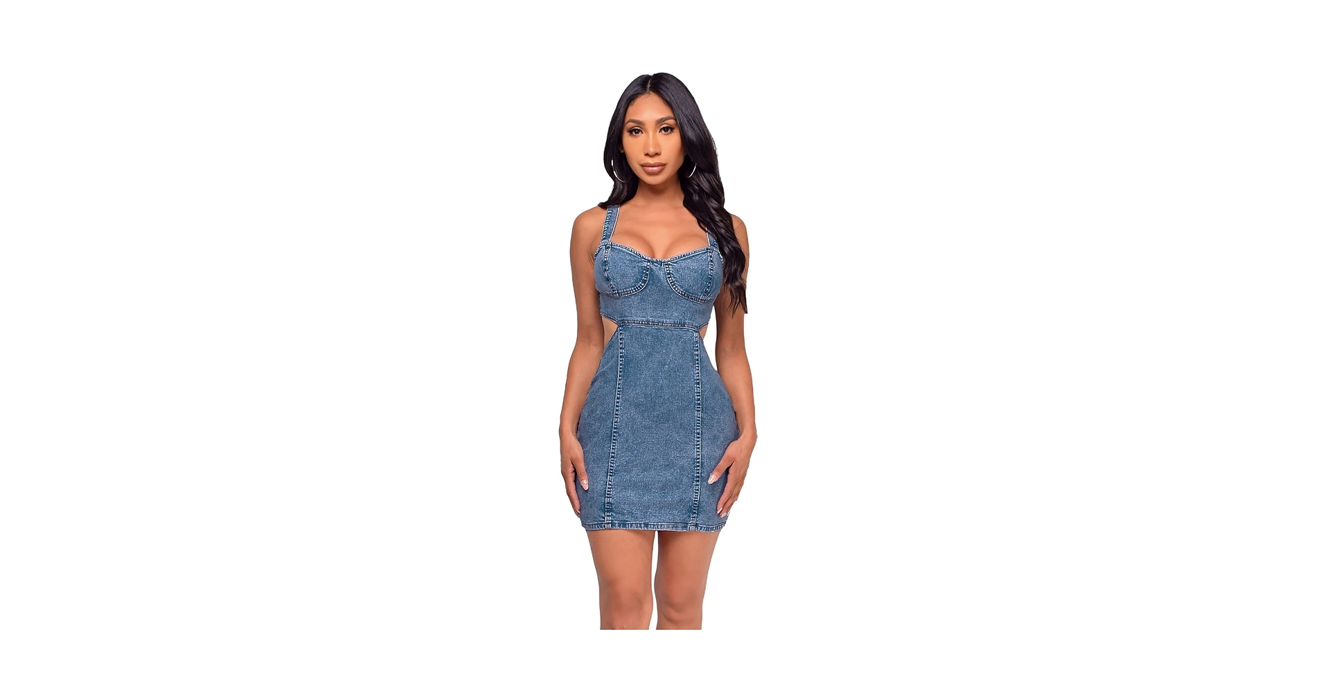 ワンピース bonnie denim mini dress ANDMARY】Bonnie denim mini dress