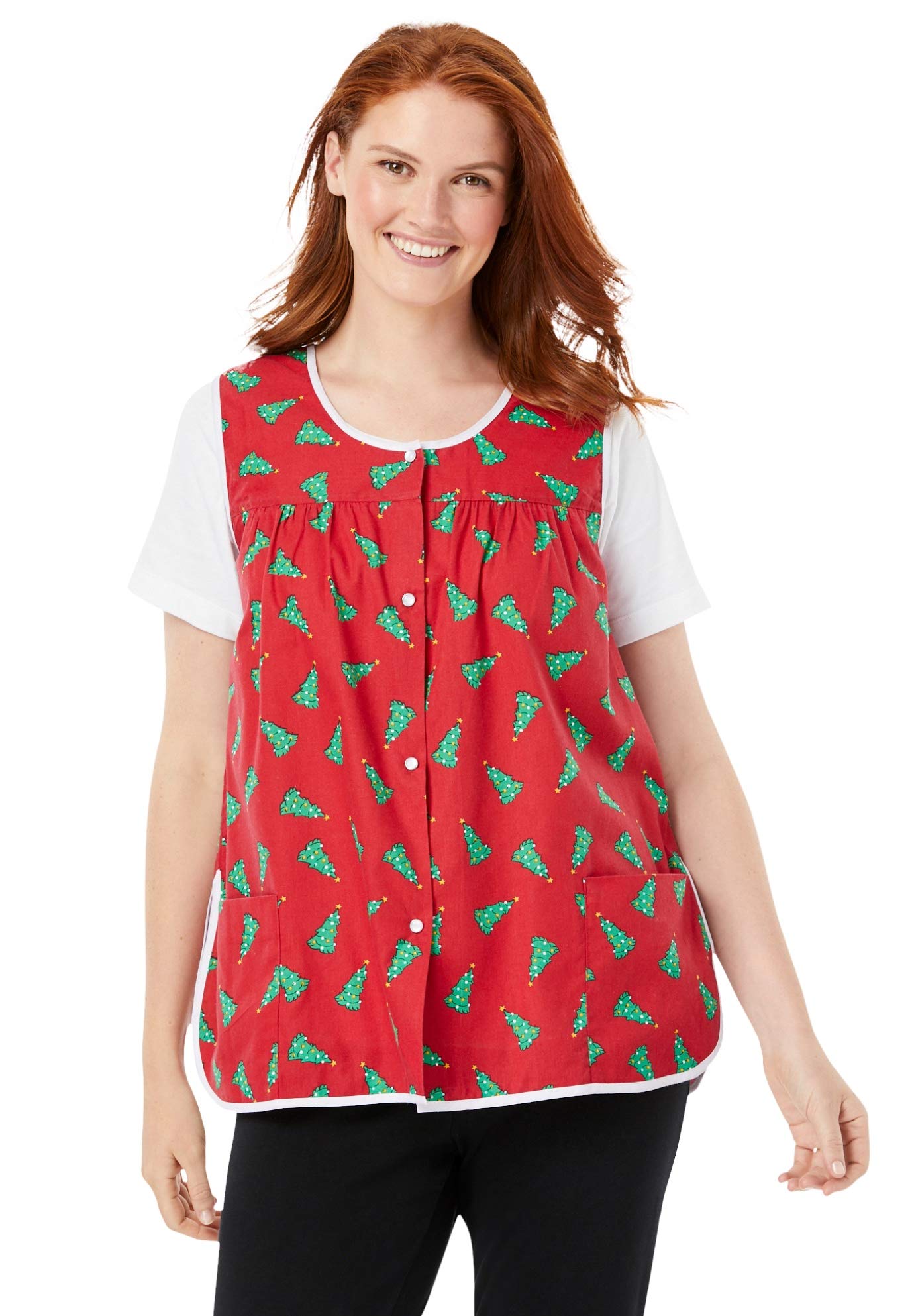 Women's Plus Size Snap-Front Apron