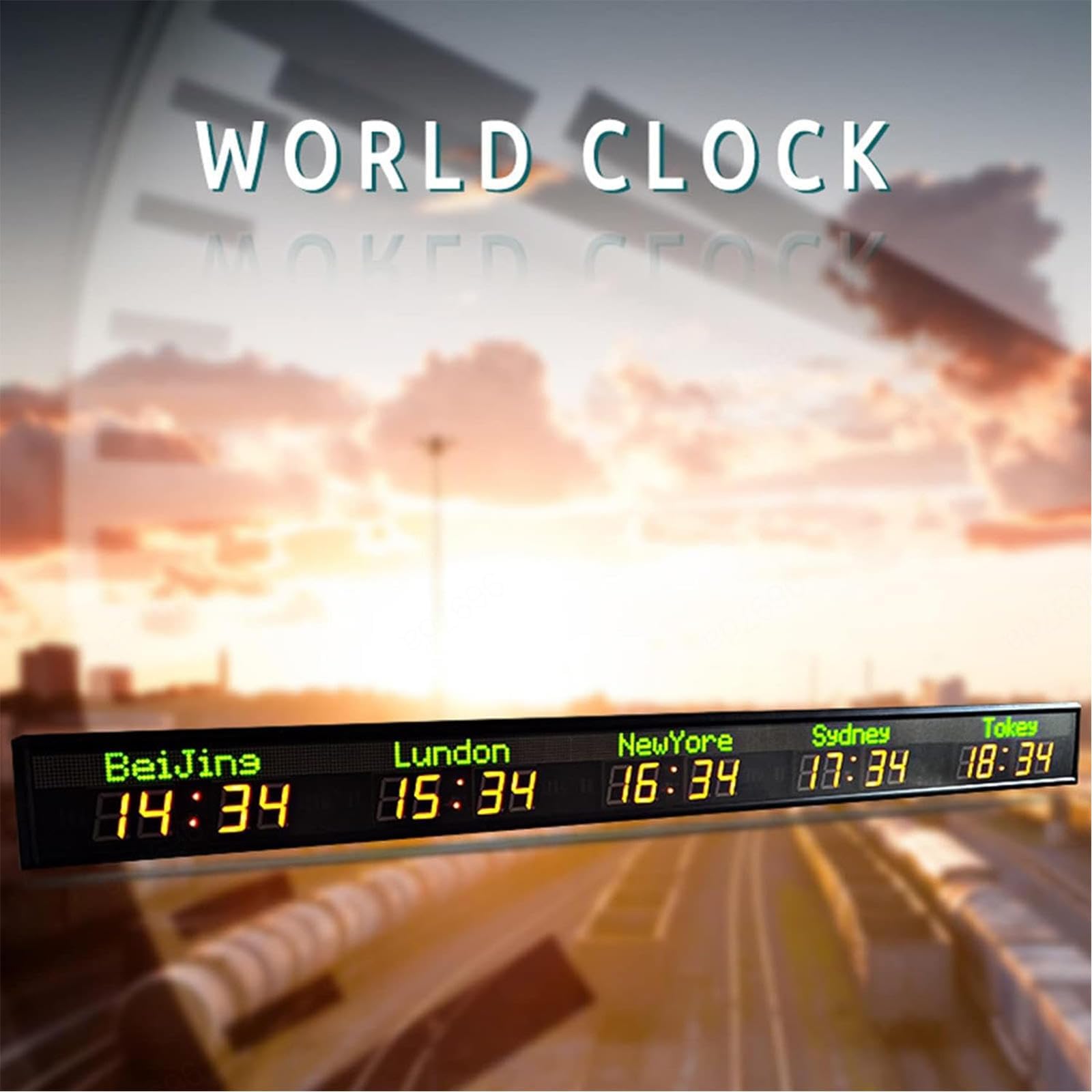 Amazon.co.jp: 5都市ワールドタイムクロック、世界時計5タイムゾーン