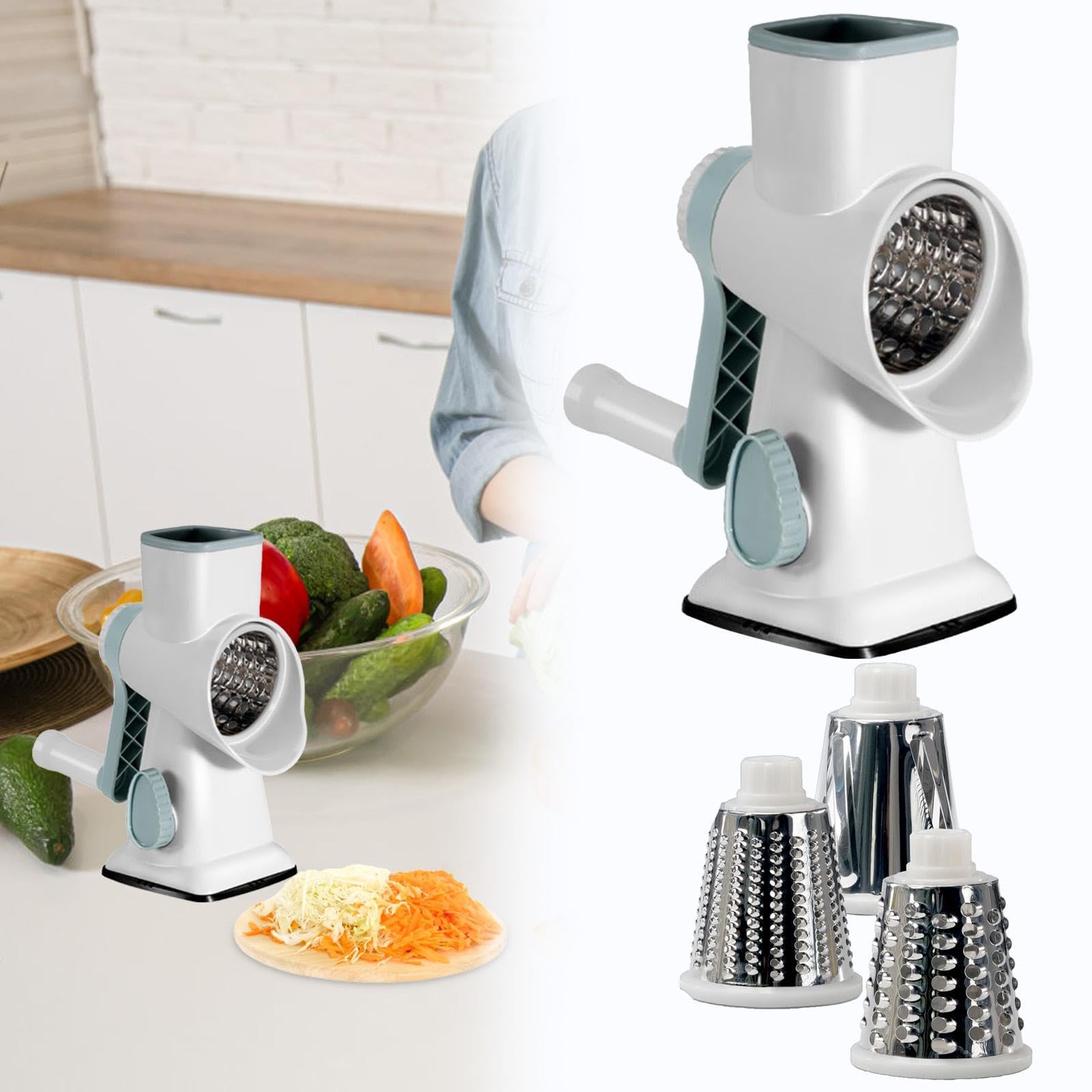 Rallador De Queso Rebanadora Manual Multifuncional Para Alimentos | Rallador De Queso Con Manivela Manual Para Frutas Patata Zanahoria Casa Restaurante Cocina