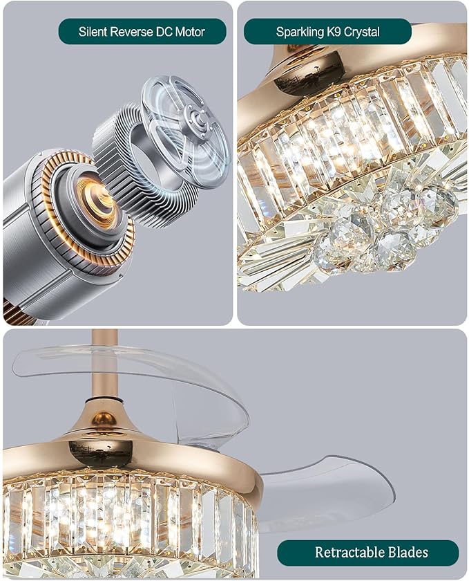 Ventilador de Techo 30 Pulgadas Con Luz Dimmable y Control R miniatura 6