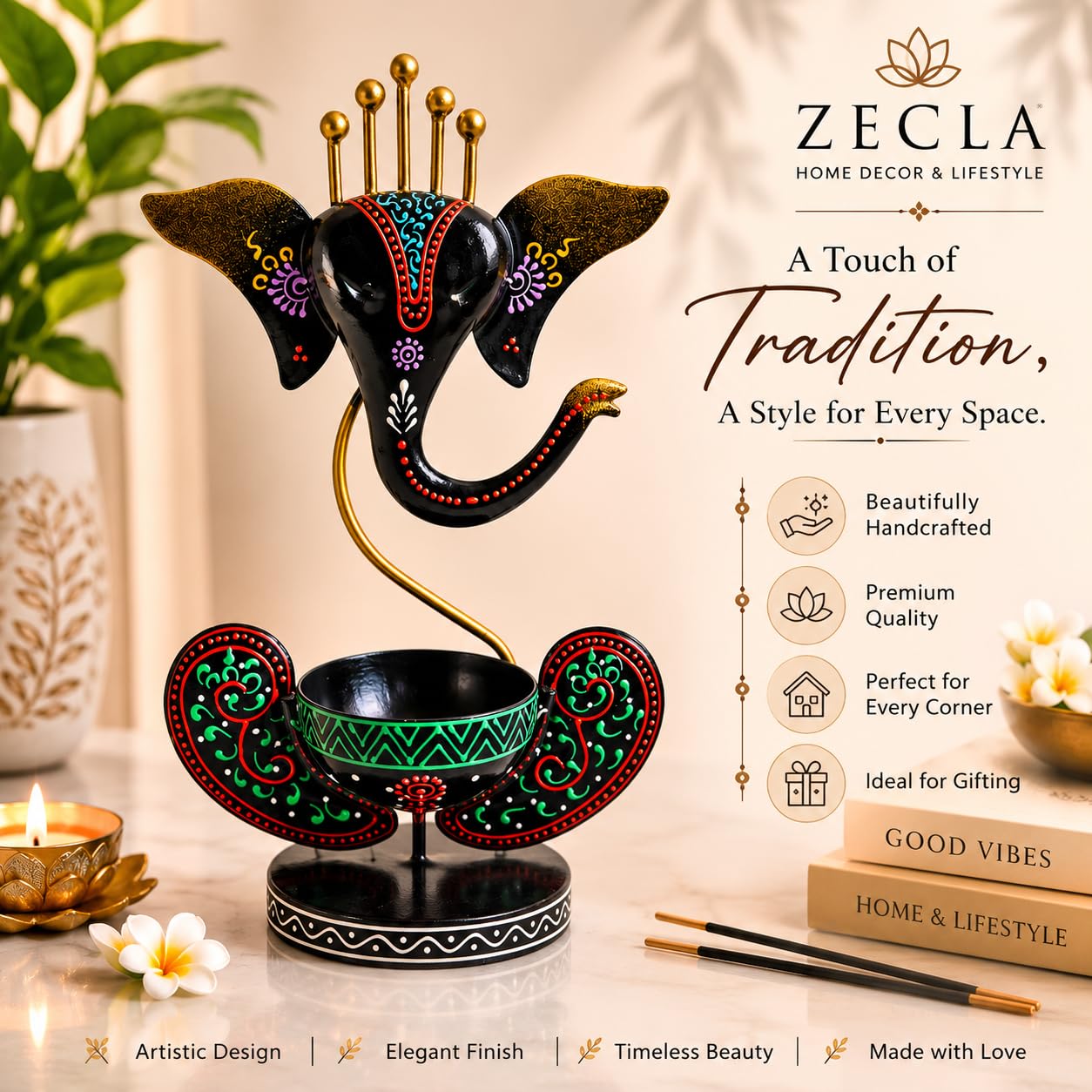 Buy Lord Ganesha Tealight Candle Holder | Decorative Tea Light