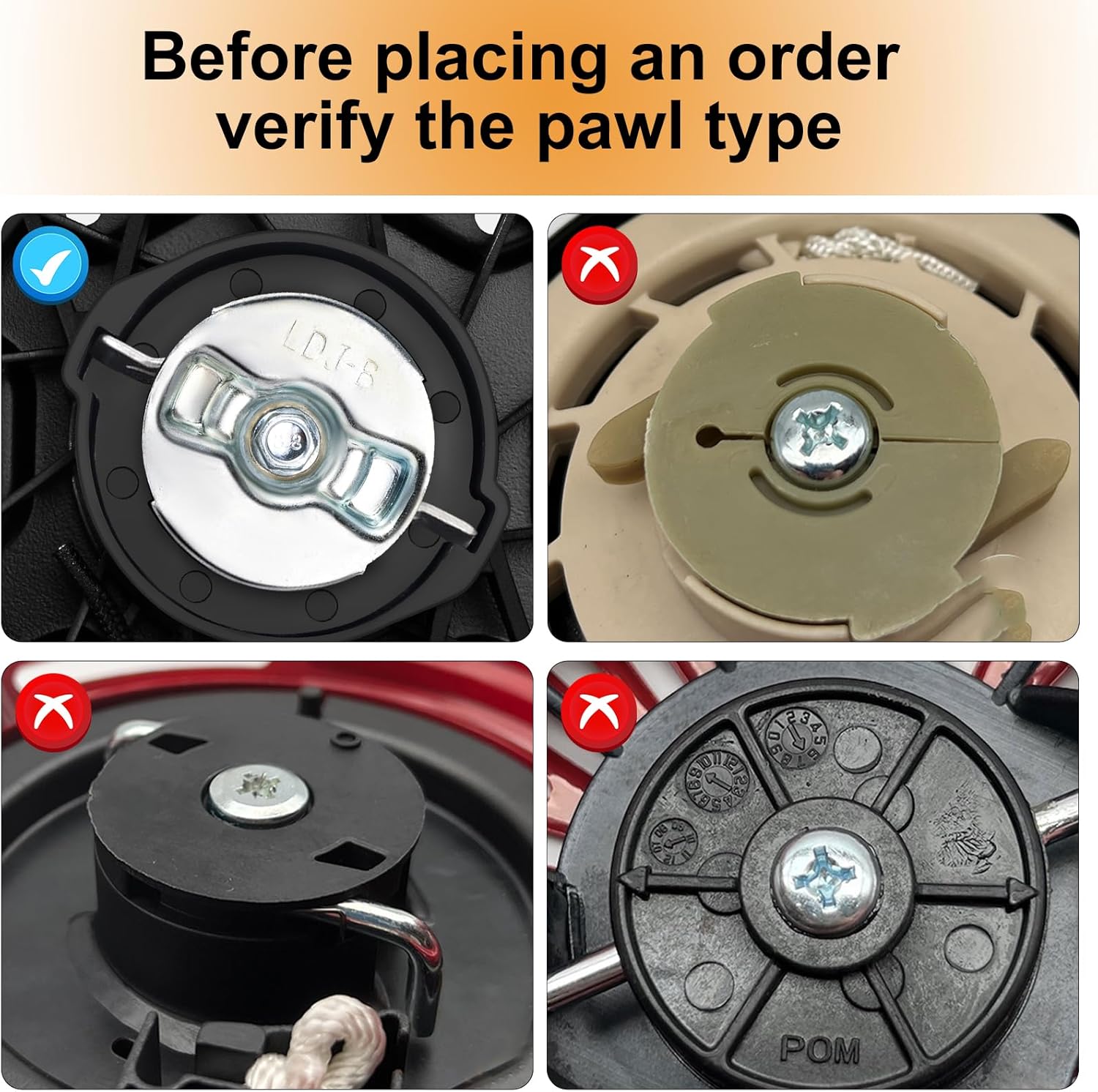 Original Pull Start Assembly for Champion 389cc 420cc 439cc 459cc 5000 6500 7000 7500 8000 9200 Watt 11hp 13hp Engine CPE Generator Water Pump Pressure Washer Recoil Starter Pull Cord Replacement