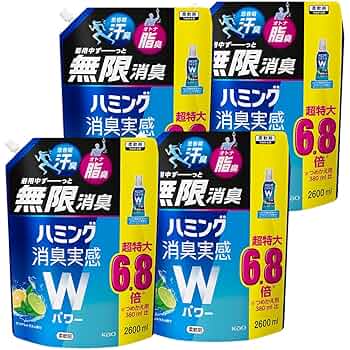 喜MJ19776　新品未使用品　送料無料　即購入可能　スピード発送　5W Amazon | ハミング 【ケース販売】消臭実感Wパワー 柔軟剤 着用