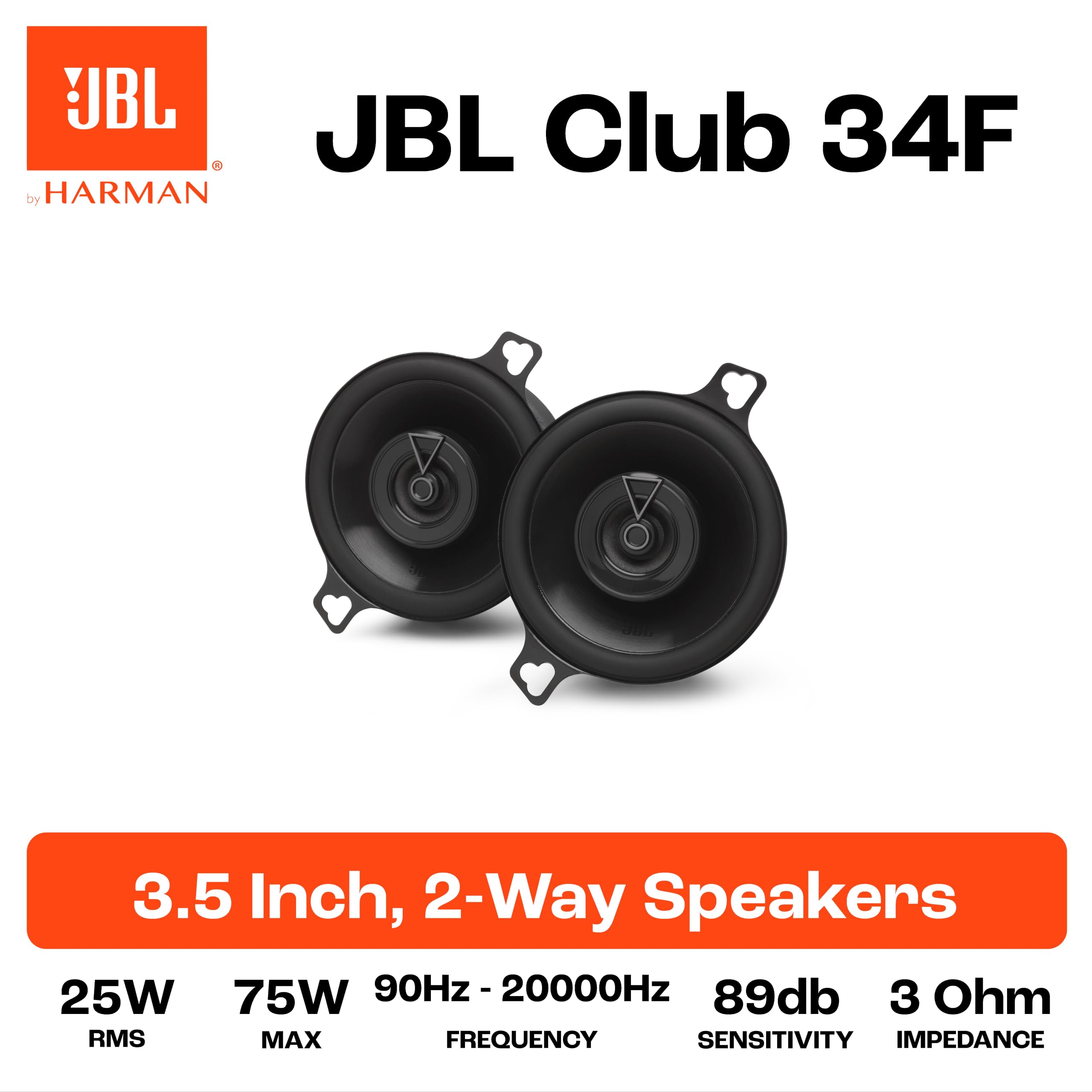 JBL Club Gen3 34F 3.5'' (8.7cm) Set de haut-parleur Coaxial