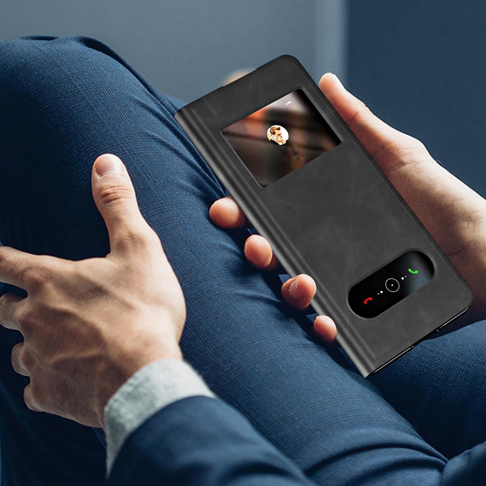 Funda para Samsung Galaxy Z Fold 8 Ultra, Rasguño Resistente Cuero Carcasa