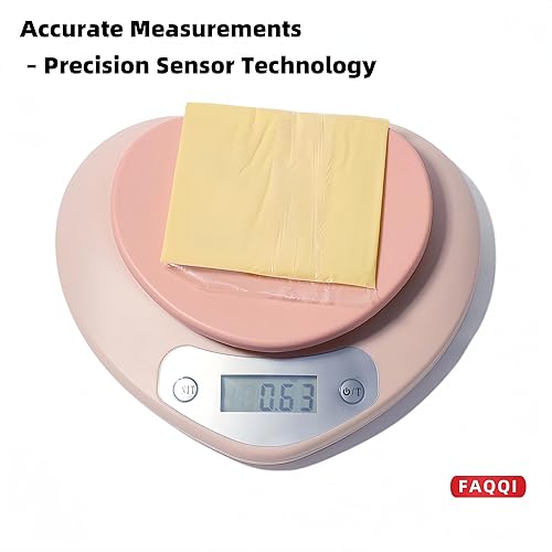 Miniatura 6 de Báscula de cocina bonita, báscula digital de alimentos con pantalla LCD, capacidad de 11 libras (11.0 lbs), precisión de 0.03 oz (1 g) para hornear