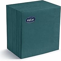 Vista 23 de Servilletas de cena negras, servilletas de papel desechables de 3 capas - para bar, cenas, bodas, cumpleaños, hechas en la UE, (125 unidades)