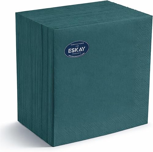 Miniatura 23 de Servilletas de cena negras, servilletas de papel desechables de 3 capas - para bar, cenas, bodas, cumpleaños, hechas en la UE, (125 unidades)