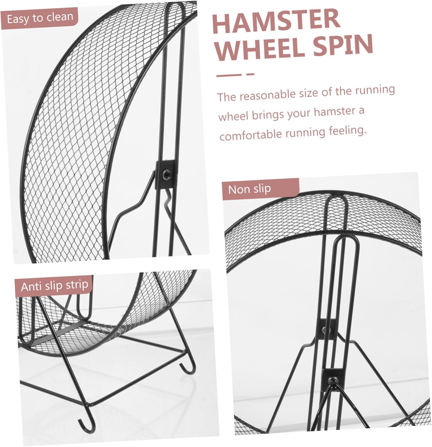 Hamster Toy Small Running Wheel for Dwarf Hamster Squirrel Smooth Edges Pet Exercise Toy