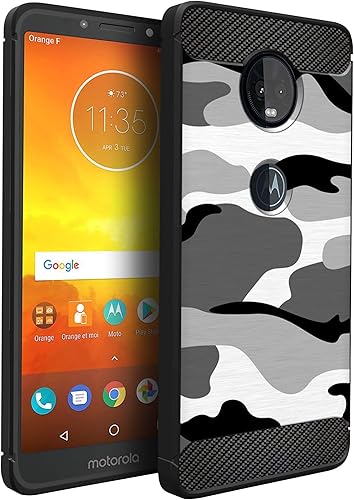 Miniatura 61 de CasesonDeck Funda ajustada compatible con Motorola Moto E5 Plus/Moto E5 Supra, fibra de carbono, protección contra golpes y caídas, TPU flexible