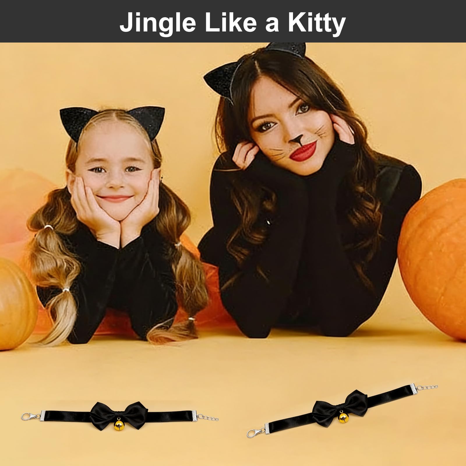 QEEROYO Cat Costume Accessory Set, Black Cat Costume Cosplay Set - Image 3