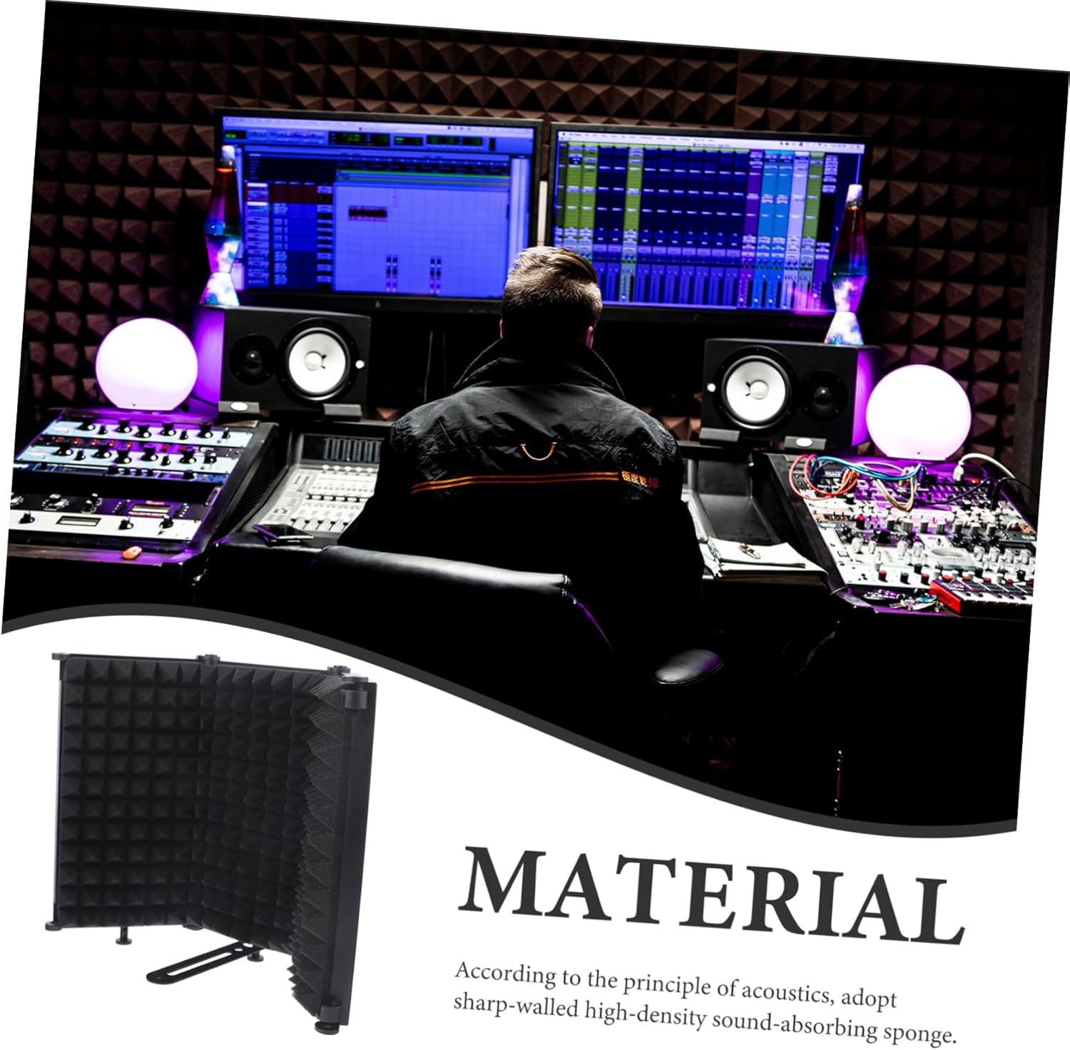 Microphone Windscreen Cover Pop Filter for Microphone Noise Reduction Shield