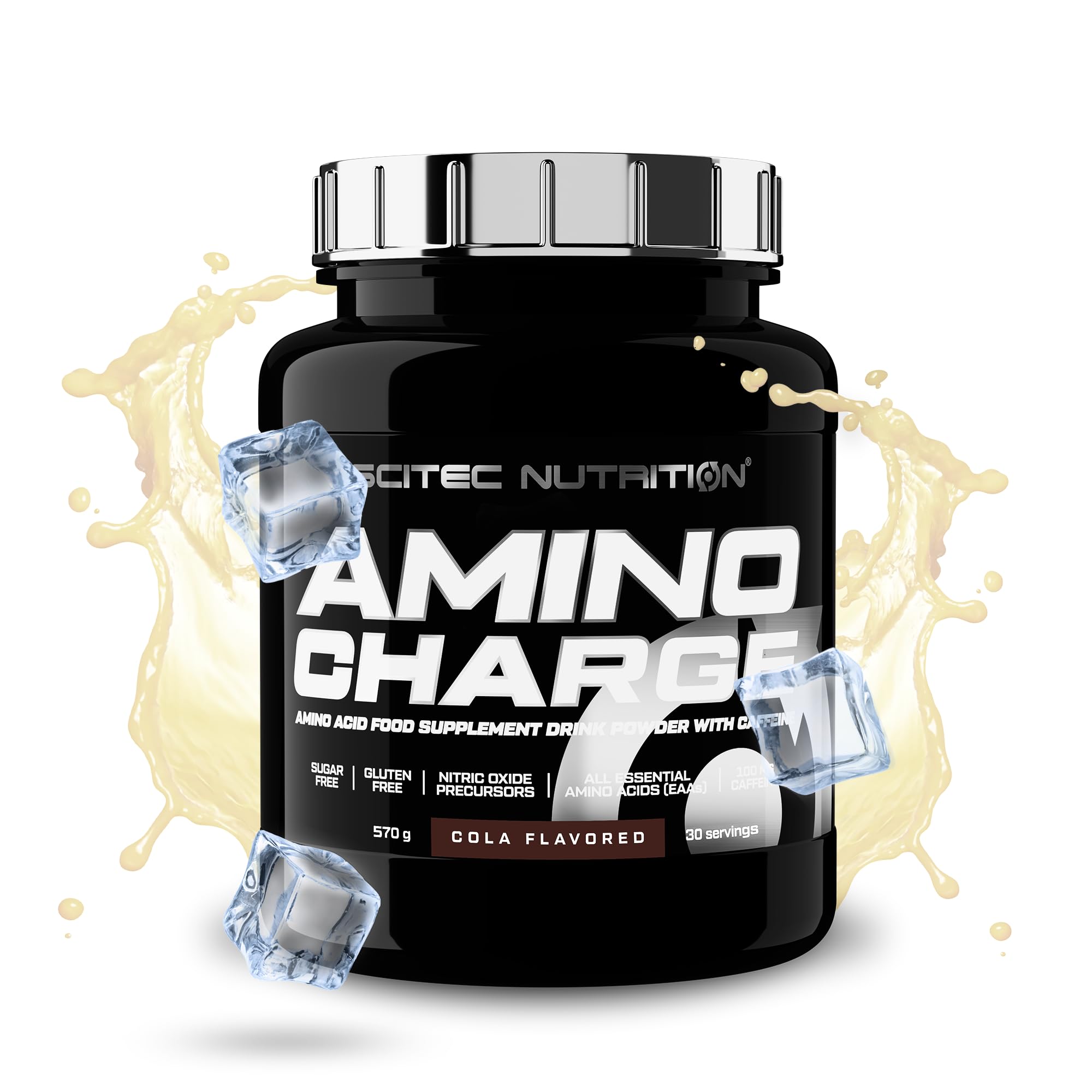 Scitec Nutrition Amino Charge - con 6 g di BCAA - 100 mg di caffeina - senza zucchero, senza glutine - aumenta le prestazioni e il recupero, 570 g, Cola
