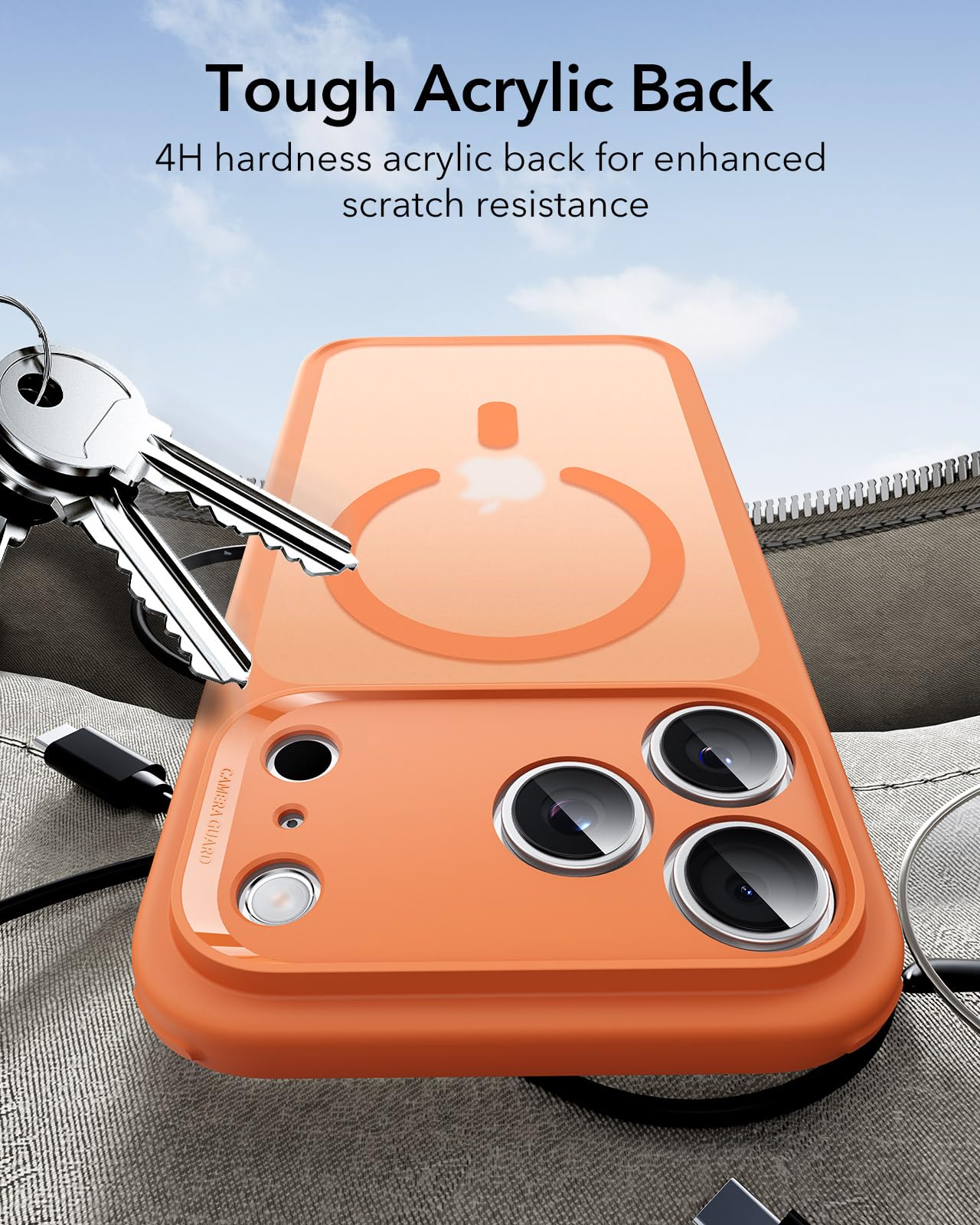 ESR iPhone 18 Pro/17 Pro Hybrid Case - Frosted Orange -7