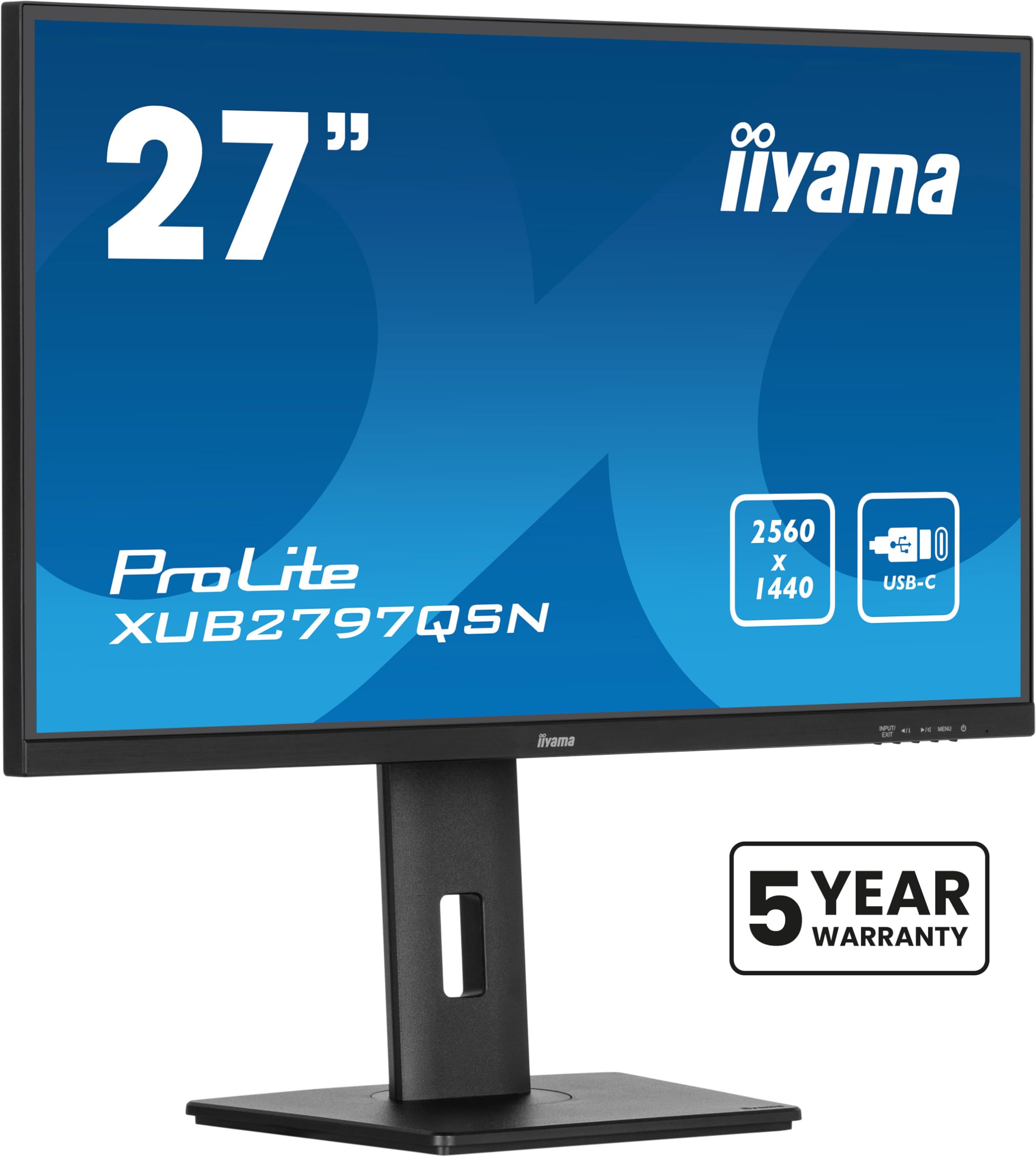 Iiyama Prolite XUB2797QSN-B2 27-Zoll-IPS-Monitor WQHD 100Hz HDMI-DP-In/Out - Dettaglio
