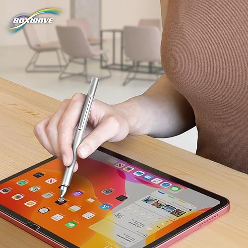 Miniatura 8 de BoxWave Stylus Pen Compatible with Chuwi HiPad XPro - FineTouch Capacitive Stylus, Super Precise Stylus Pen - Metallic Silver