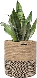 MEGASKET Woven Jute Plant Basket, Wicker Basket Planter up to 7