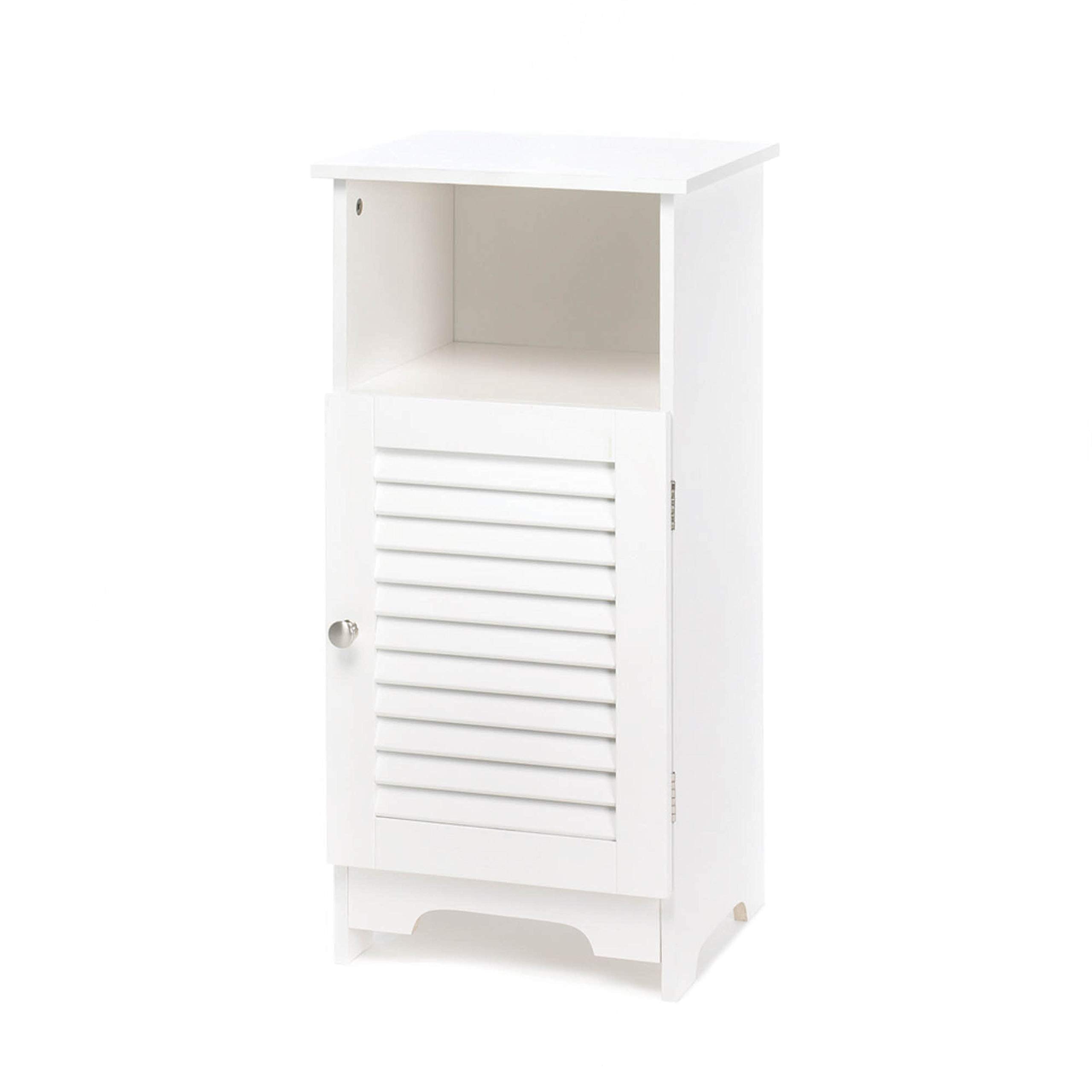 Sunshine Megastore VERDUGO GIFT CO Nantucket Storage Cabinet End Table Nightstand, White