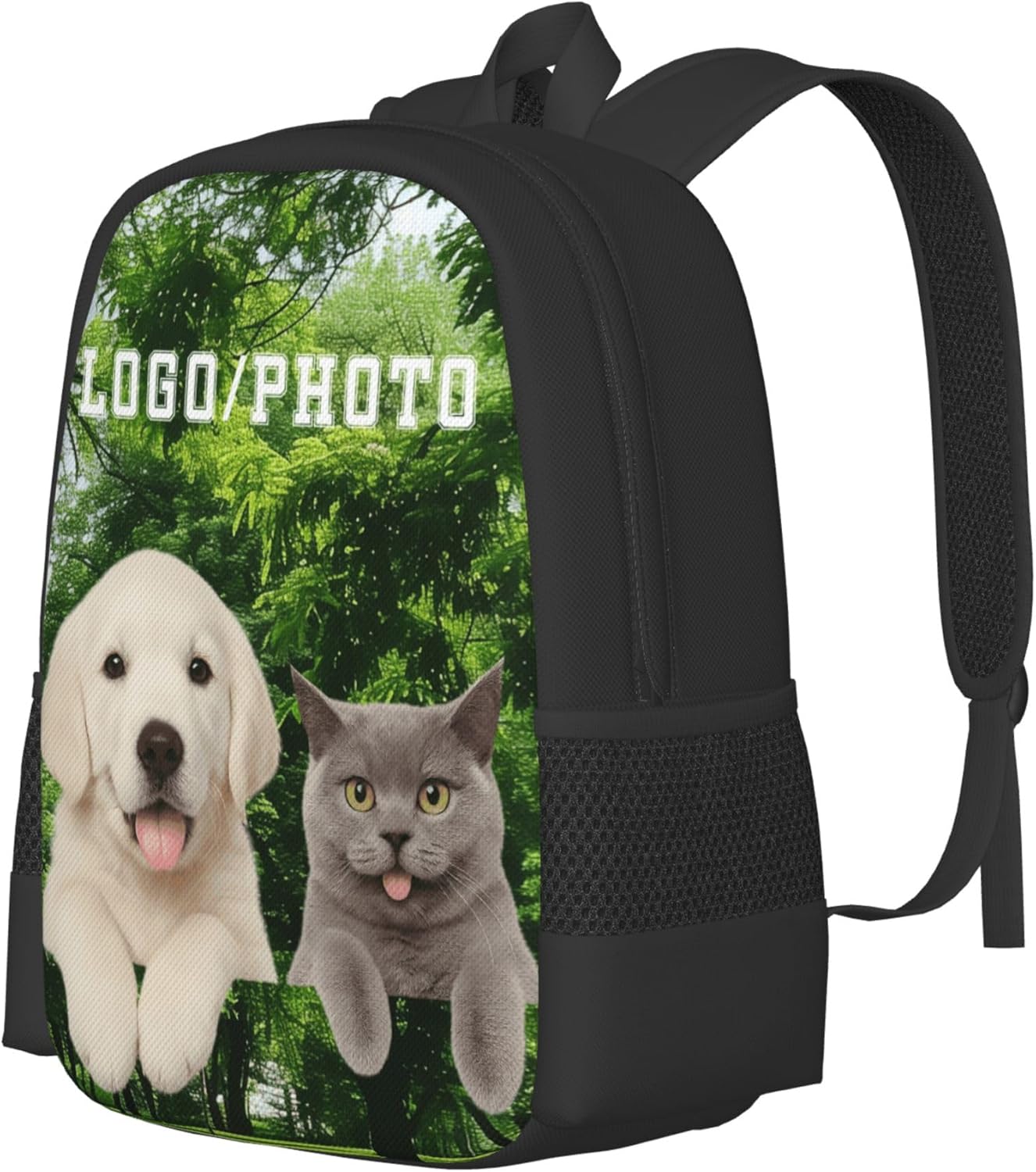 Custom Backpack Personalized Backpack For Women Men Design Your Own Work Travel Bag High Volume Casual Packet With Text Logo Photo, Lightweight Packet 15.4inchs