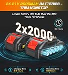 Poignées de taille électrique, taille sans fil Shears1000W Sans pinceau, 1.4 Diamètre de pouce Pousses de jardin électrique avec LCD Affichage et 2 * 2.0Ah Batteries Branche Pruners pour le jardinage de la taille des arbres, Vignobles