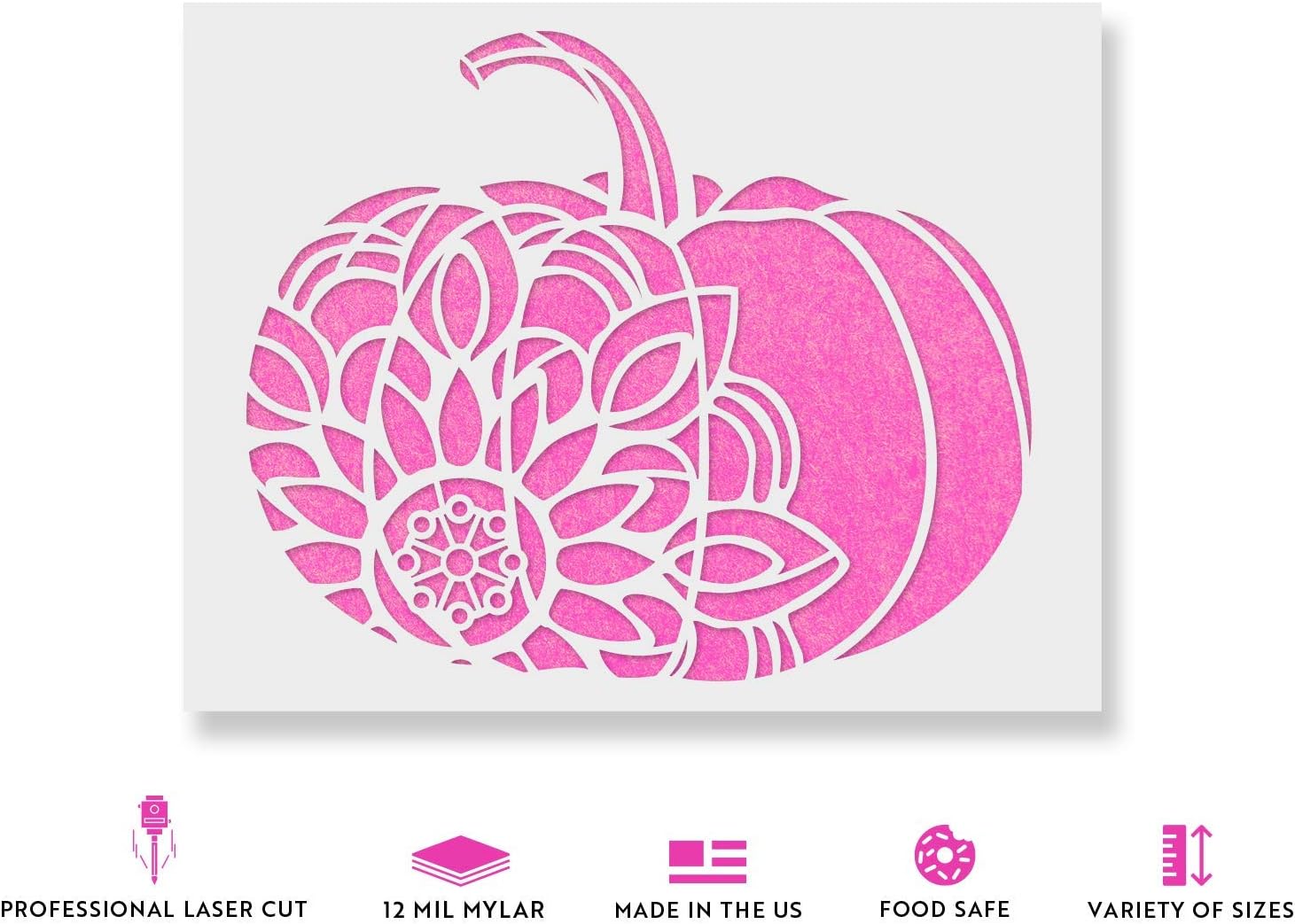 Mandala Pumpkin Stencil - Cozy Fall Scenes in Art and DIY, Stenciling