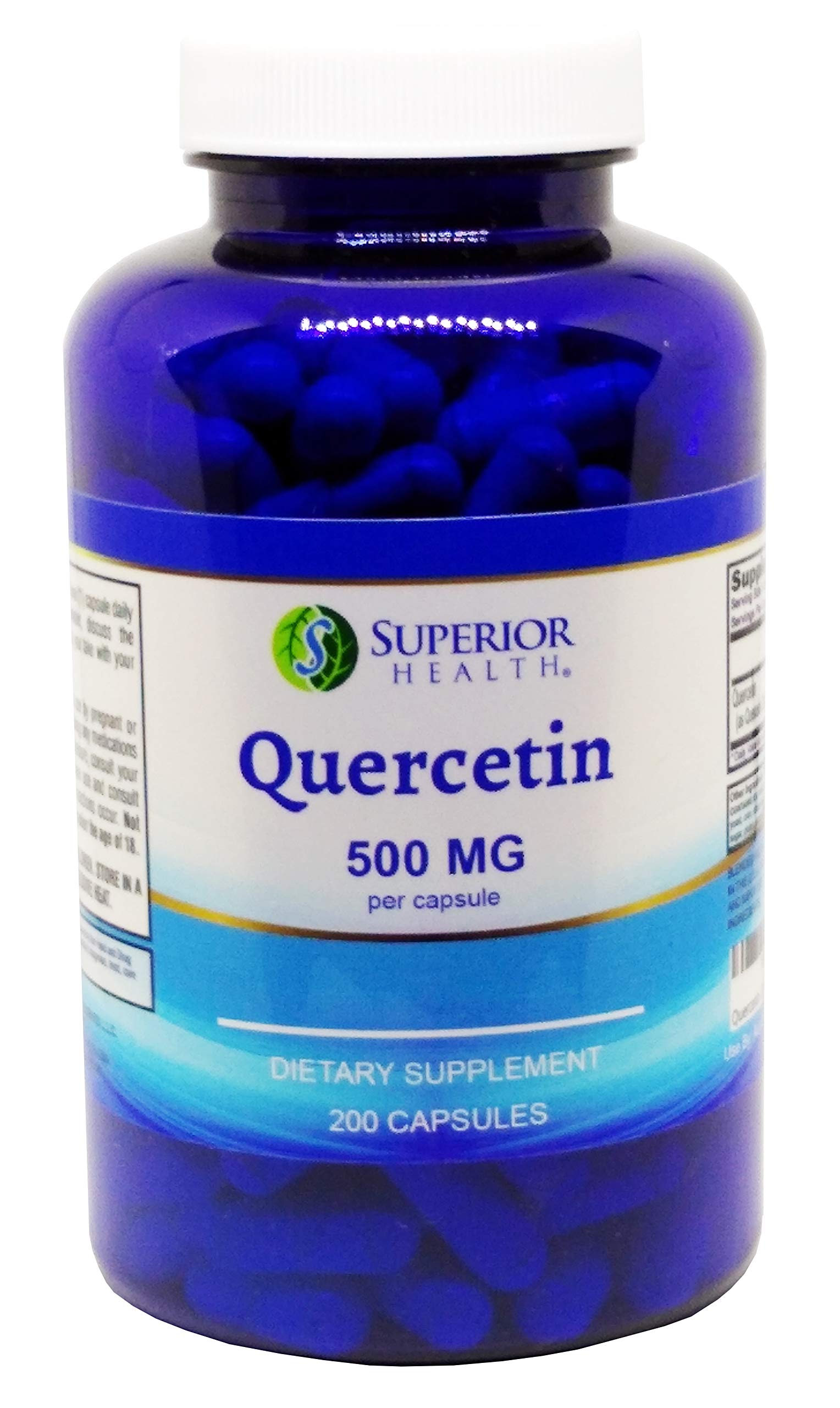 Quercetin 500mg Supplement - 200 Capsules - Quercetin Dihydrate