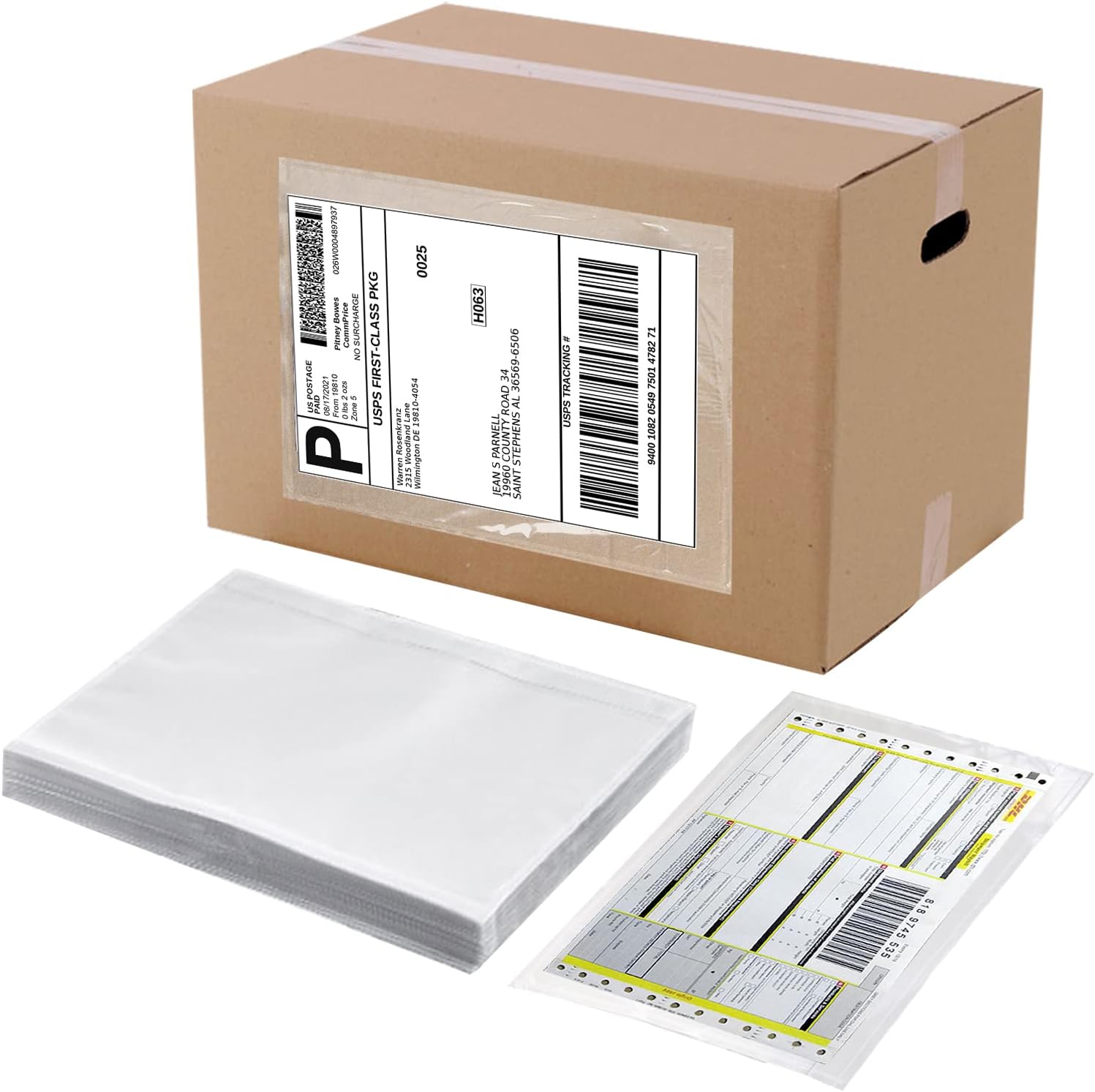 Aazon.co : 7.5'' X 5.5'' Packing List Pouches, Shipping Label