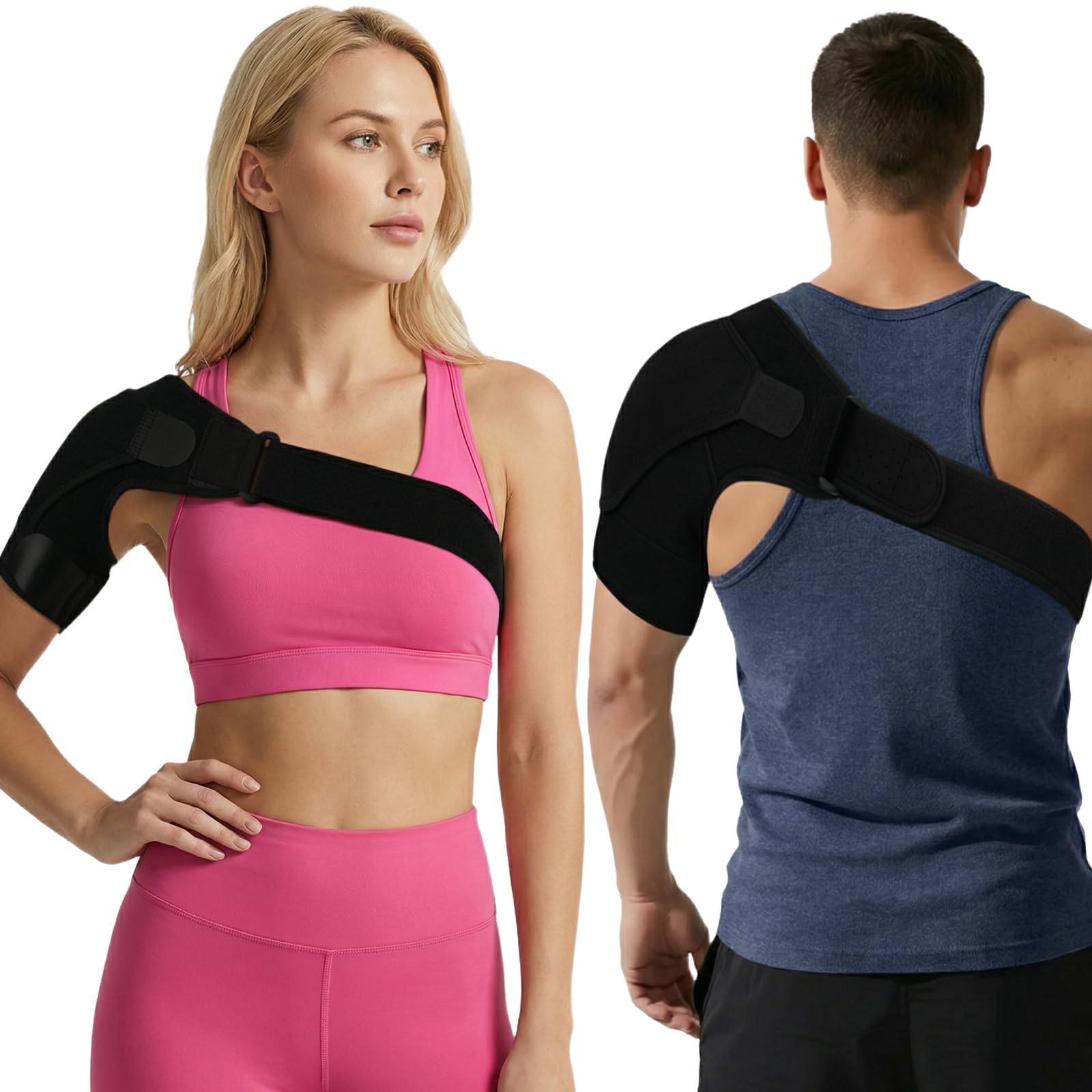 Shoulder Brace for Men & Women, Adjustable Shoulder Compression Sleeve