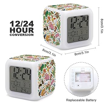 Amazon.co.jp: こびとづかん 目覚まし時計 デジタル置き時計
