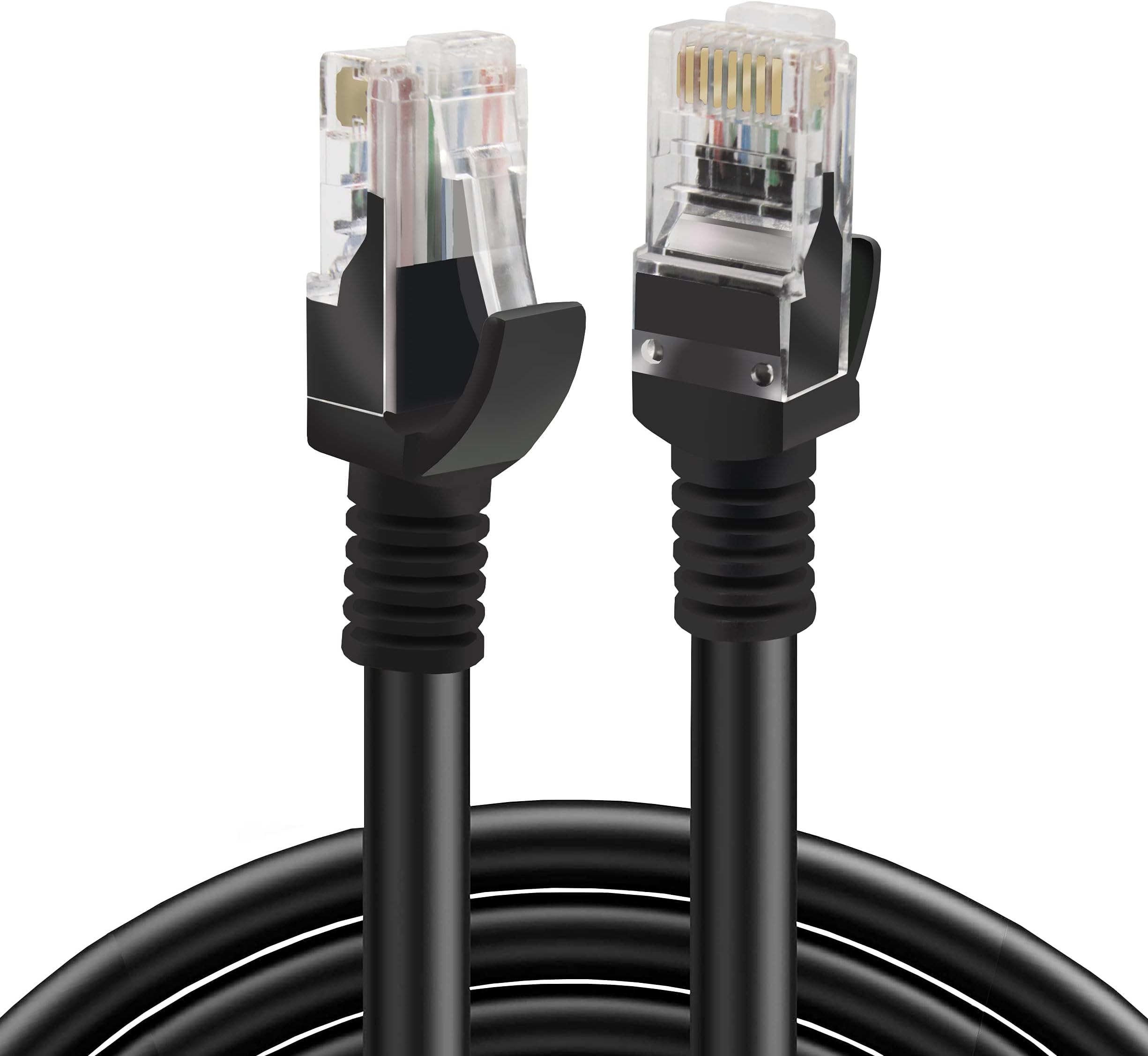 S-TEK High Speed [5M/16.4 Feet] RJ45 cat6 Ethernet Patch Cable LAN Cable Compatible for PS4/PS3, Nintendo Switch, Raspberry Pi 4, Smart TV, Computer, Modem, Router, Black