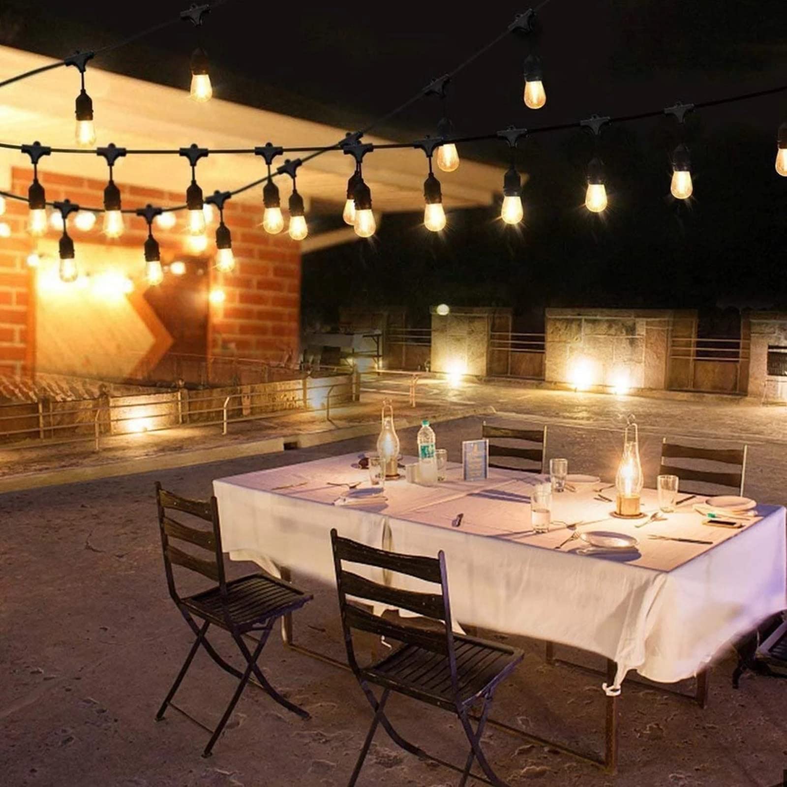 10M LED Lichterkette Außen,S14 Lichterkette Gluehbirne Aussen LED,IP65 Wasserdicht,Lichterkette mit LED Birnen,Warmweiß 3000K Beleuchtung für Innen und Außen Deko Garten Hochzeit