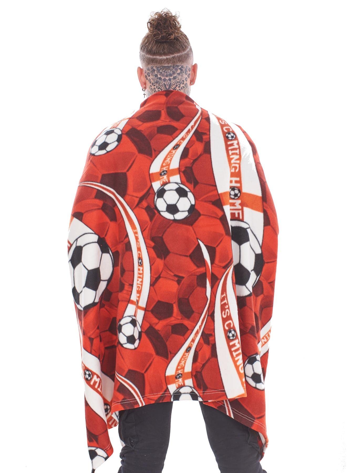 Its Coming Home Fleece Blanket Bed Throw, Its Coming Home Flag Design, Single Fleece Blanket - Image 4