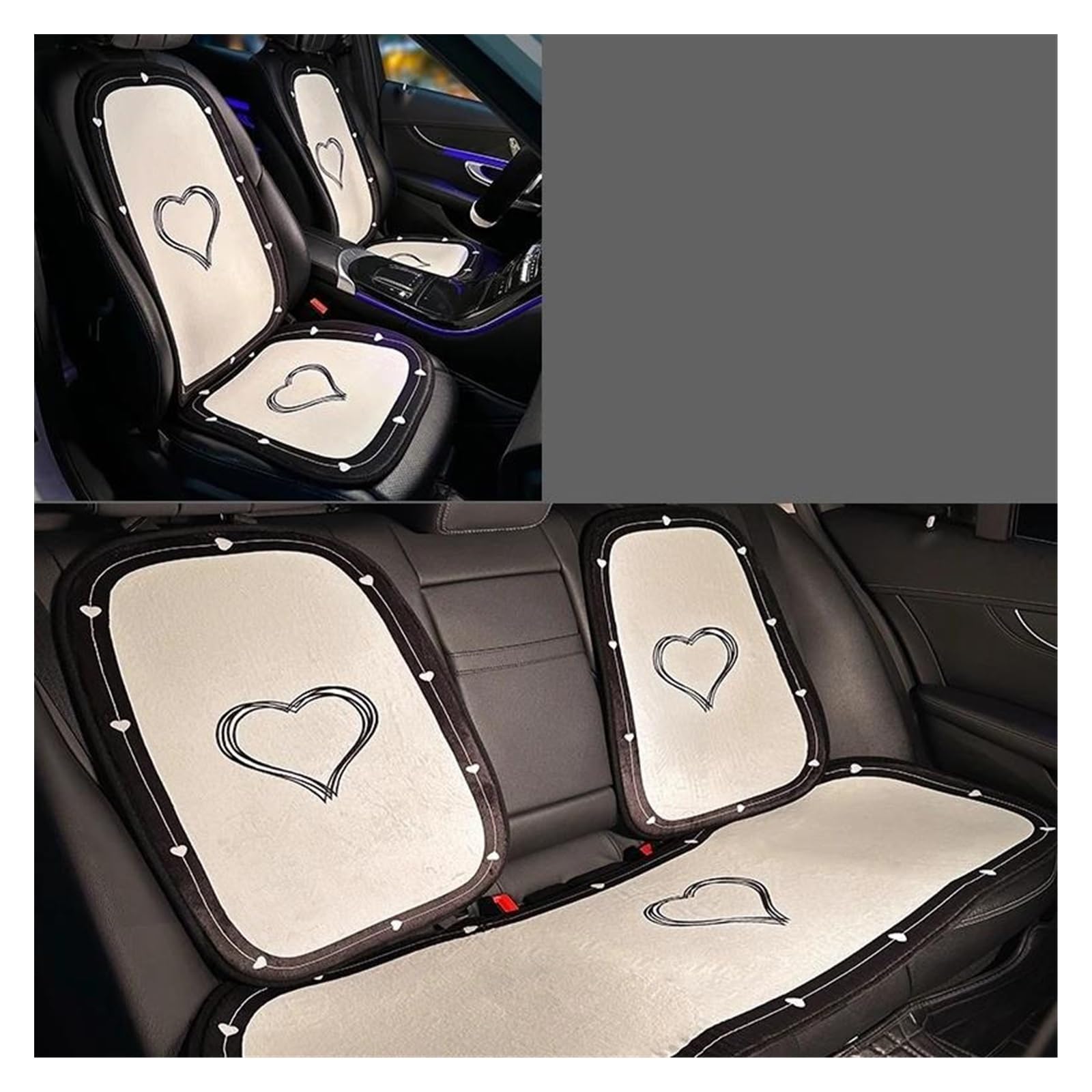 Coussin de siège de voiture en peluche confortable pour trajets en famille