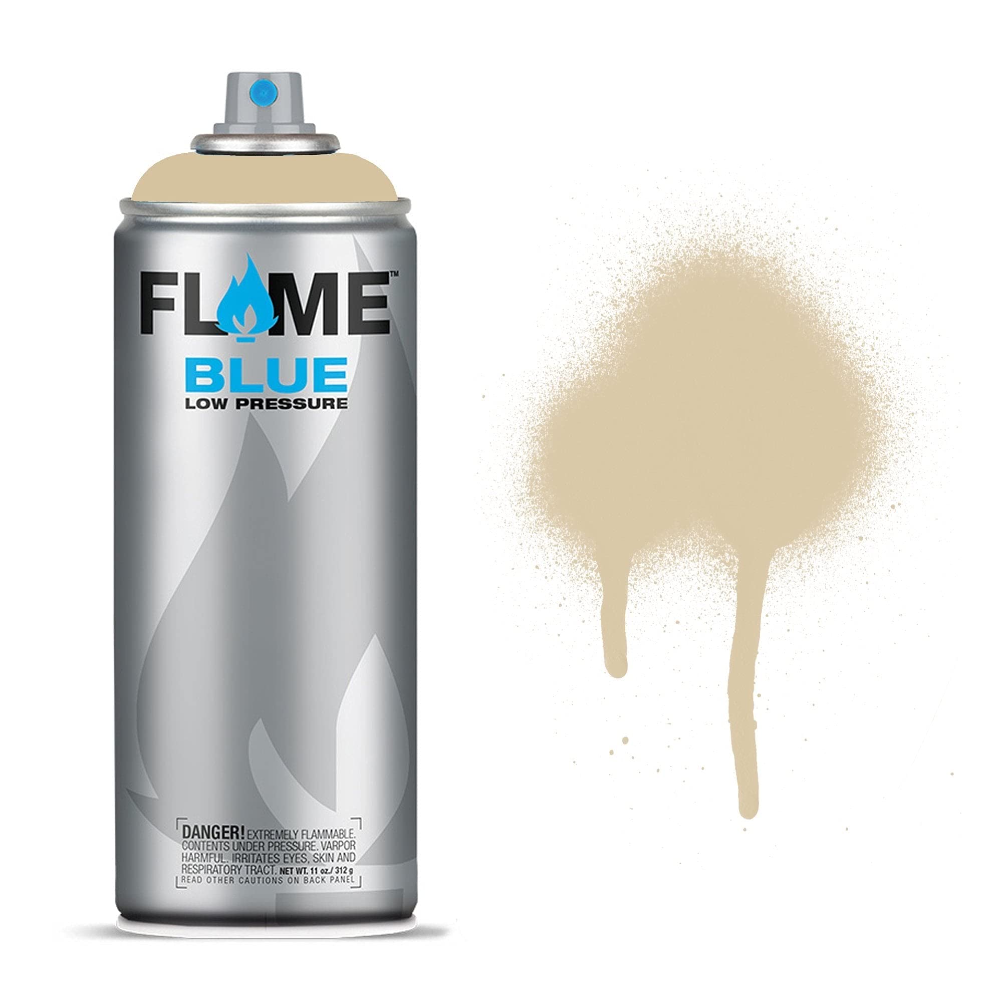 Molotow Flame Blue Spray Paint - Matt Acrylic 400ml Can Gold FB-906