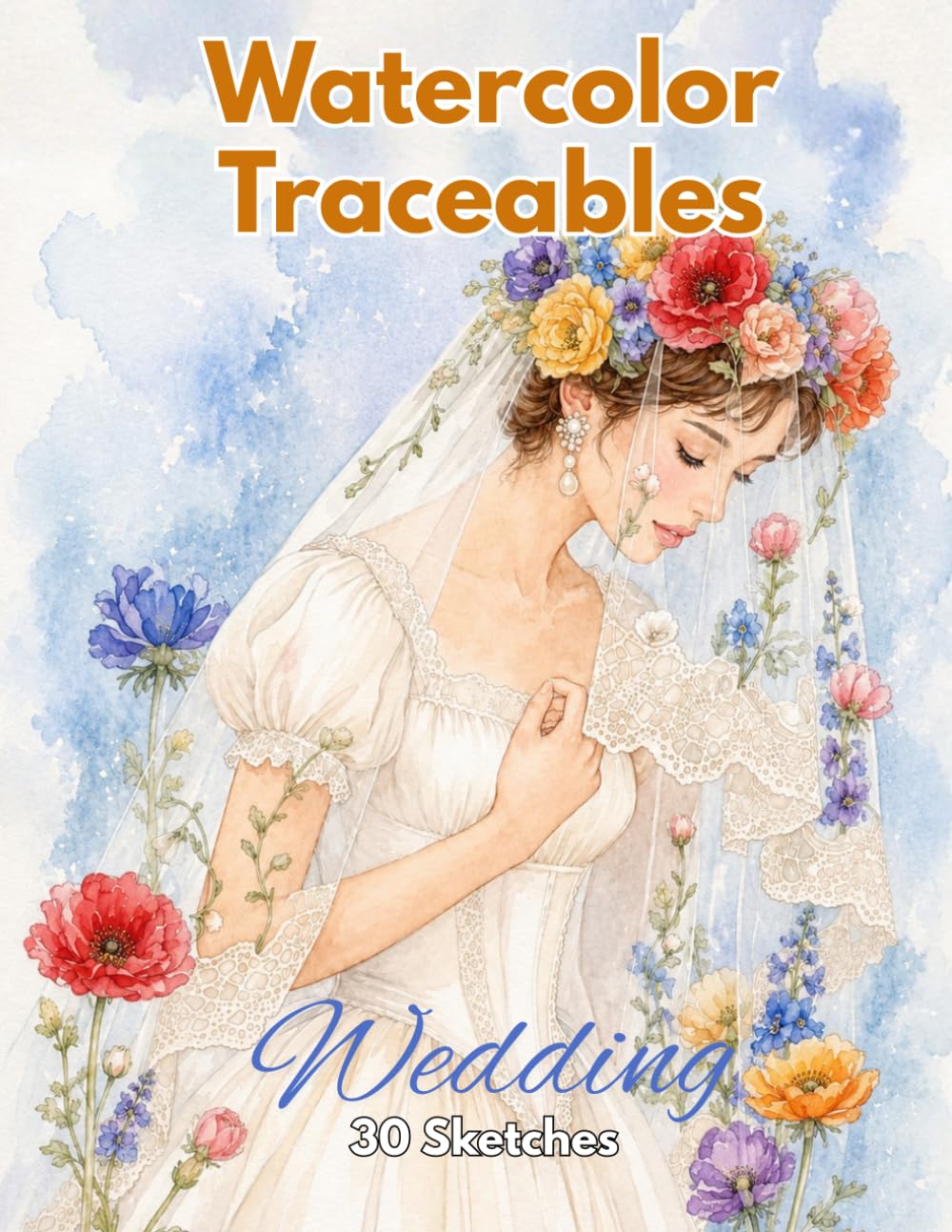 Watercolor Traceables: Wedding 30 Sketches