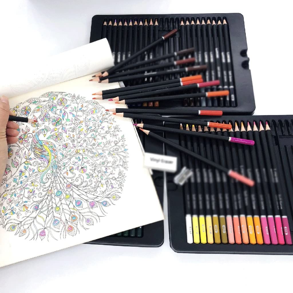 Amazon | DLOETT 72 色プロフェッショナル色鉛筆セット鉄箱カラー描画