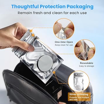 Tens Replacement Pads Bulk, 28-Pack, 2x4 Inch Rectangle Stim Pads, 2x2 Inch Square and Round Tens Unit Electrodes for Low Back, 2.0mm Pin Connector for TENS and Electrical Muscle Stimulation