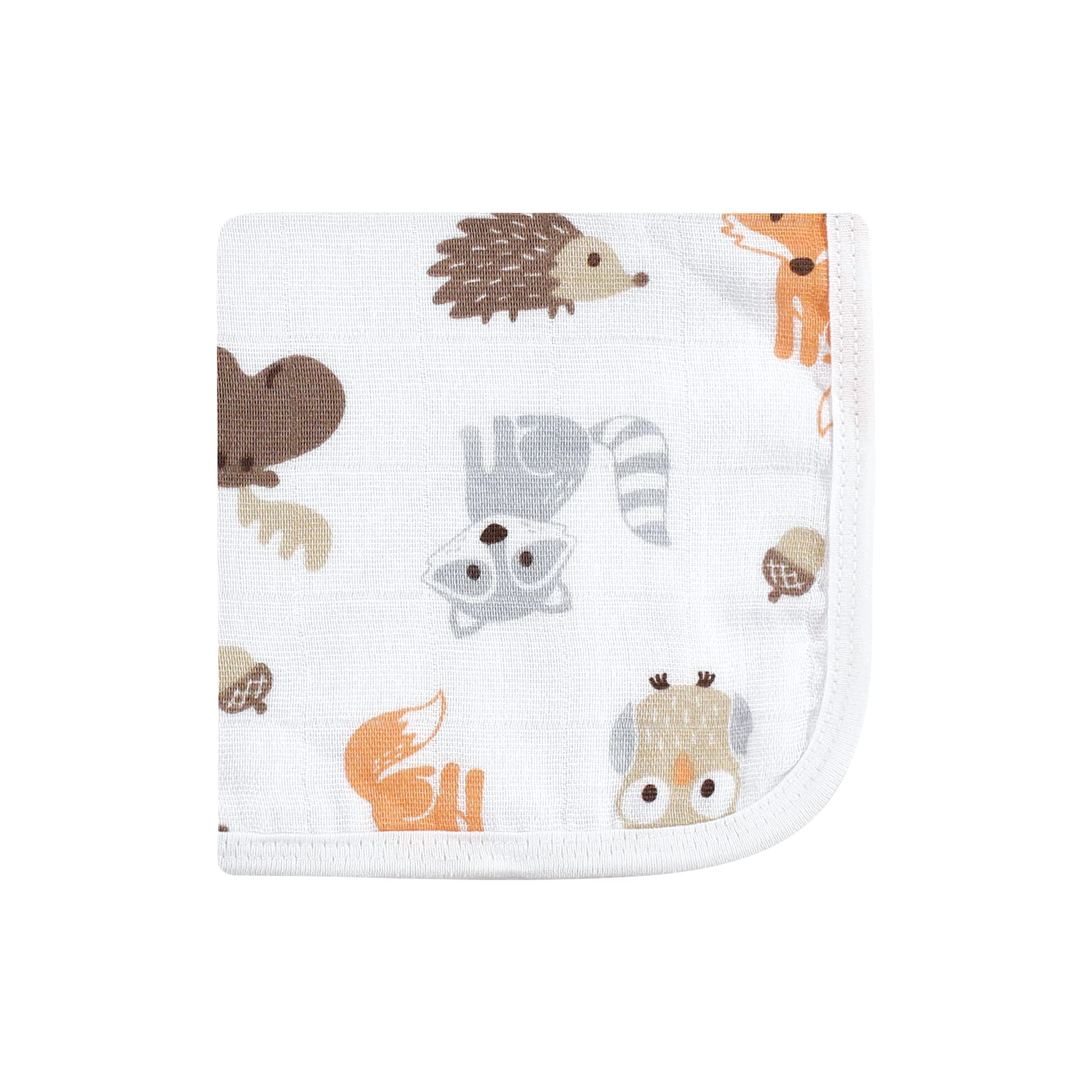 Hudson Baby Unisex Bawełniane ściereczki muślinowe dla niemowląt, Woodland, jeden rozmiar