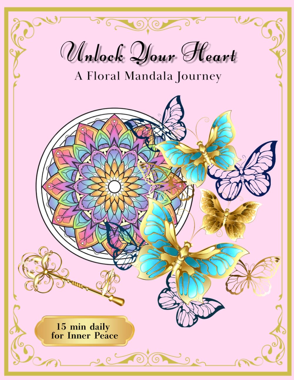 Unlock Your Heart: 48 Intricate Flower Mandalas for Mindfulness and Inner Peace