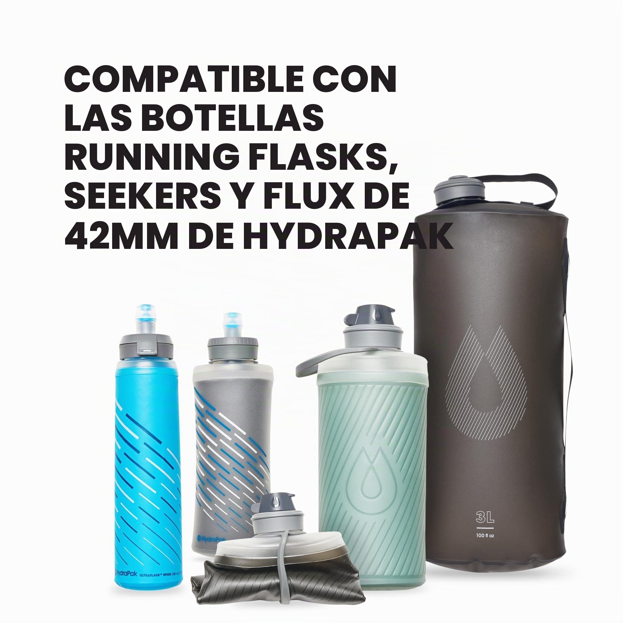 HydraPak - Tapa de filtro de 42 mm, accesorio de filtración de agua, flujo rápido, perfecto para senderismo, deportes de resistencia, camping, viajes y preparación para emergencias
