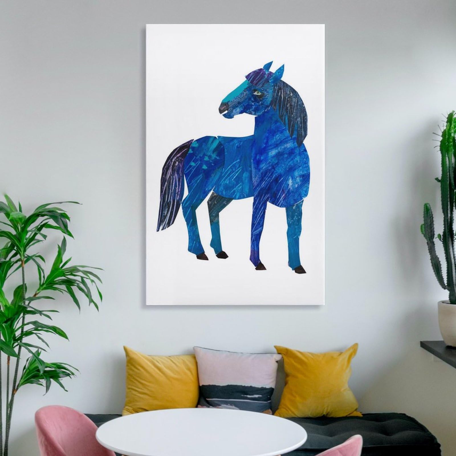 Amazon.co.jp: Eric Carle エリック・カール版画『青い馬を描いた芸術 