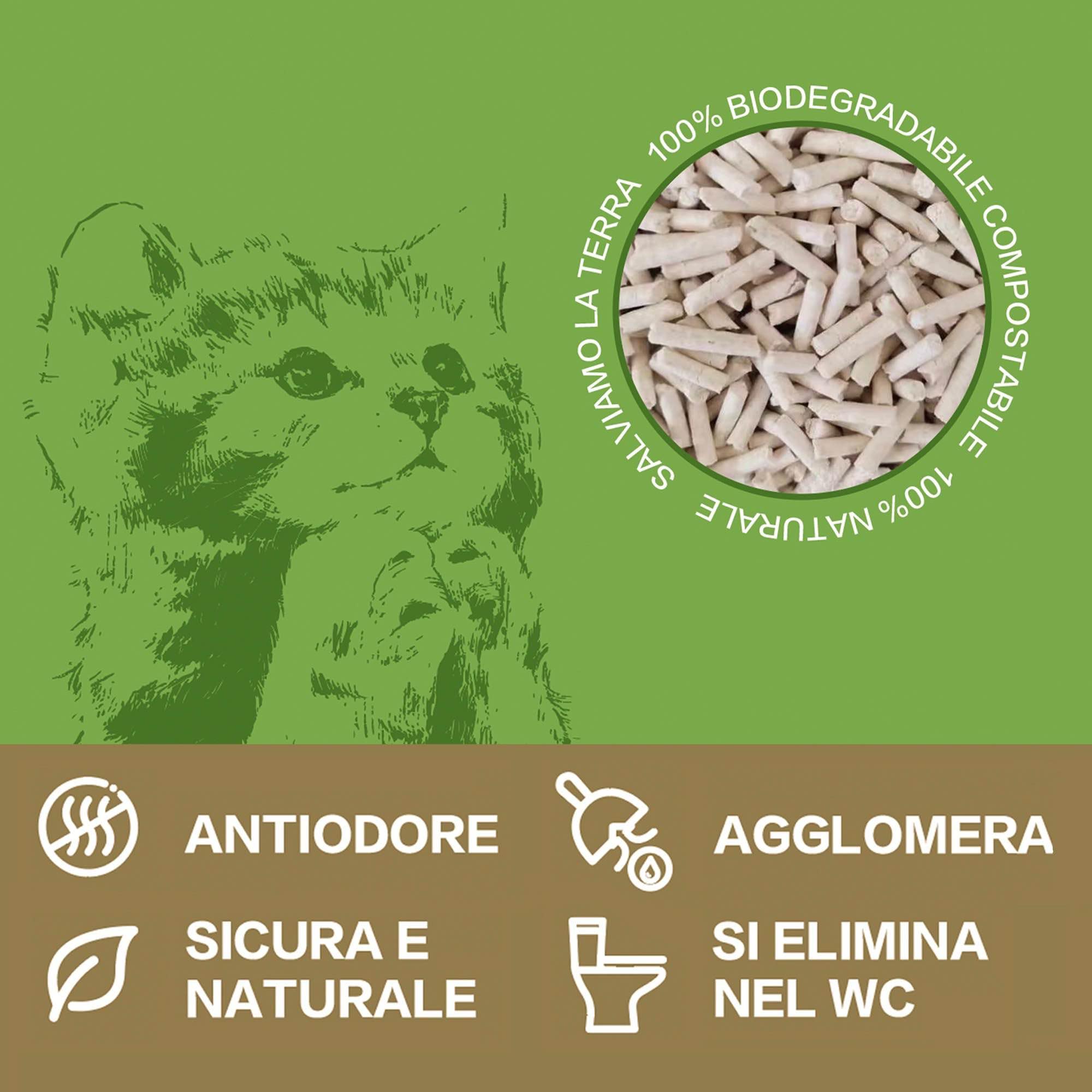 Paw Paw Lettiera per gatti al Tofu 6L/2,8kg - 6 buste (Sicura e naturale, Agglomerante, Antiodore, Si elimina nel WC) 100% biodegradabile (6)