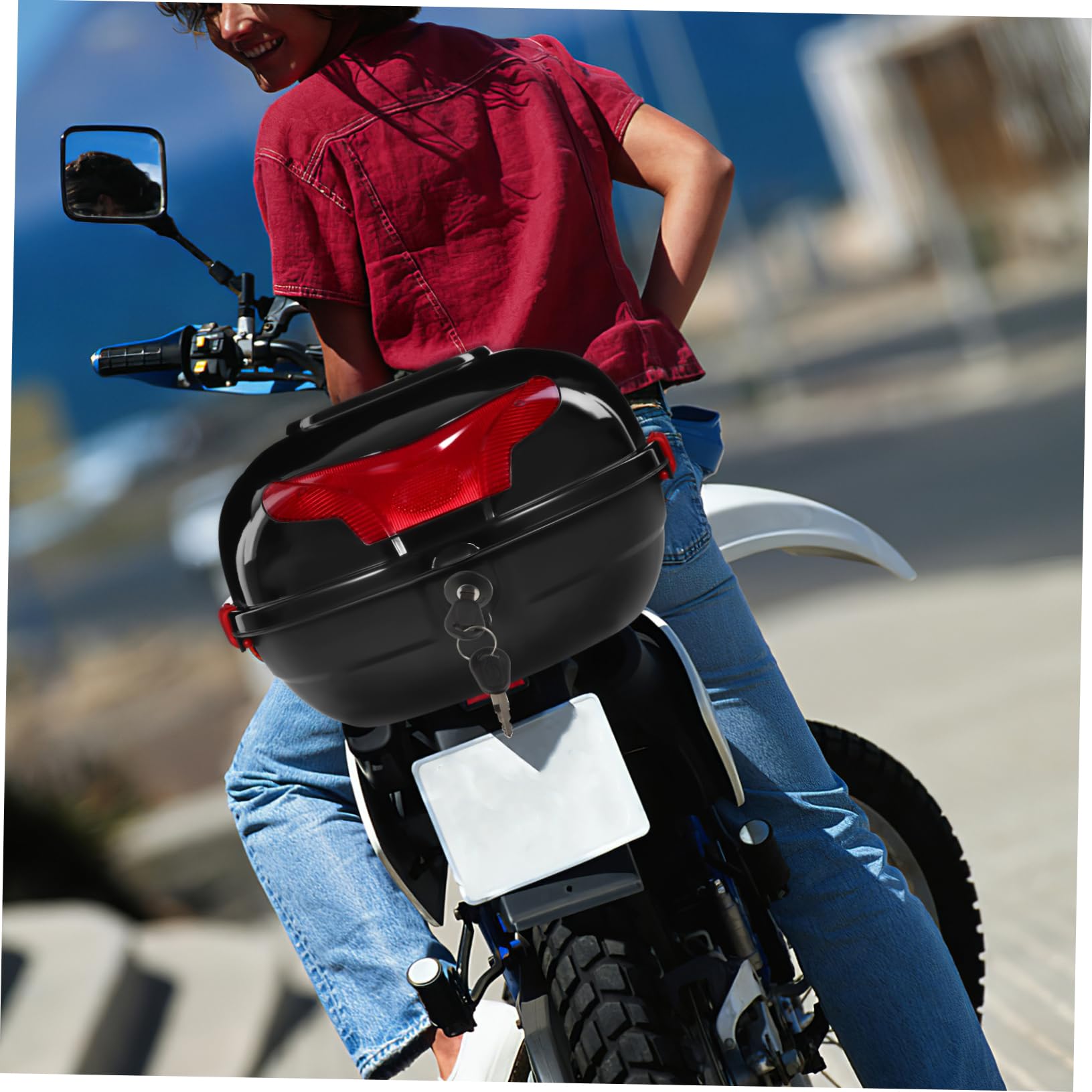 OUNONA 1set Electric Motorcycle Trunk Lock Alloy -theft Security Lock for Scooters Mopeds Easy Installation Compact Design for Maximum Storage Efficiency