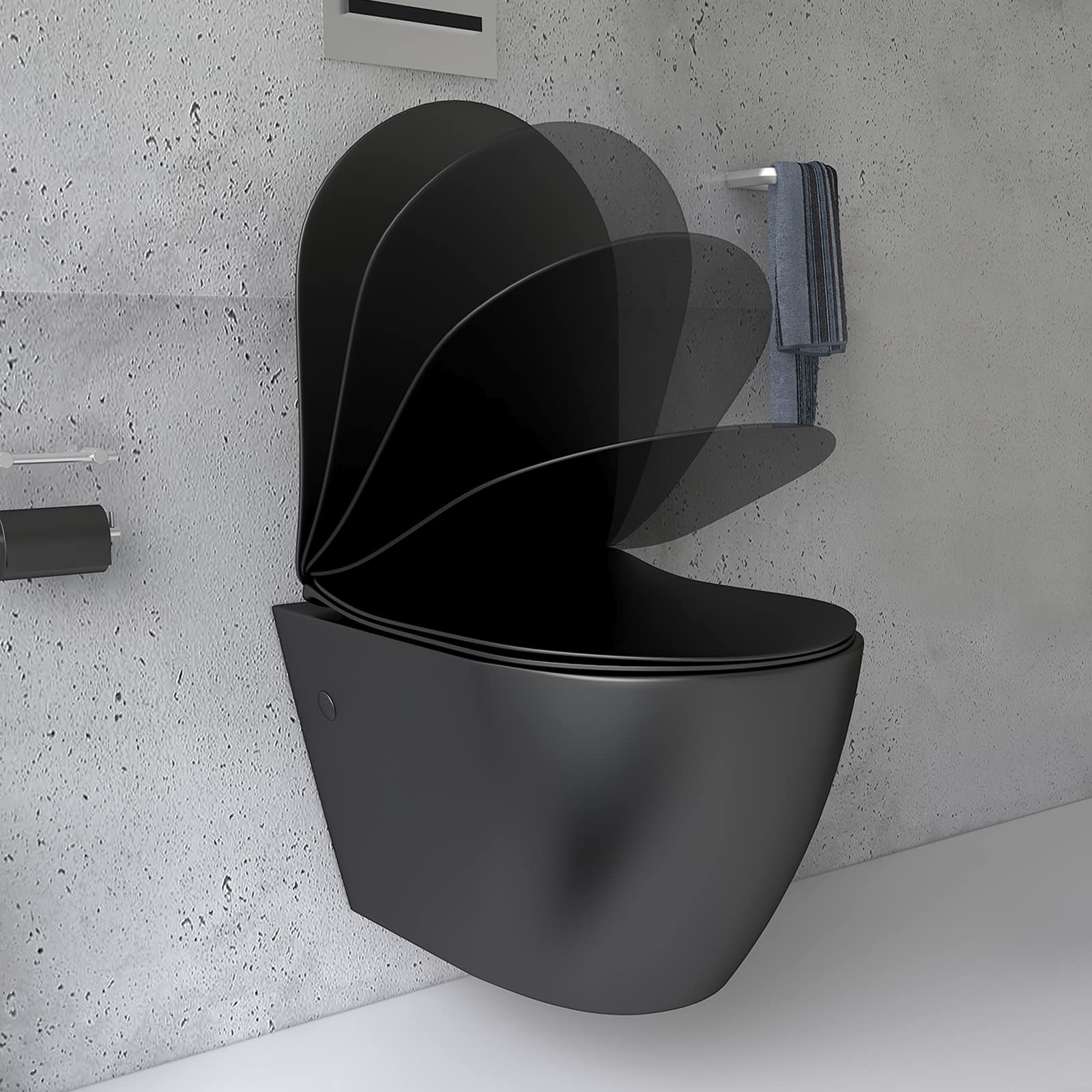 WC Sospeso Senza Bordi Alpenberger Con Rubinetto Integrato | Ceramica | Soft Close | Nano-Sigillante - Foto 8