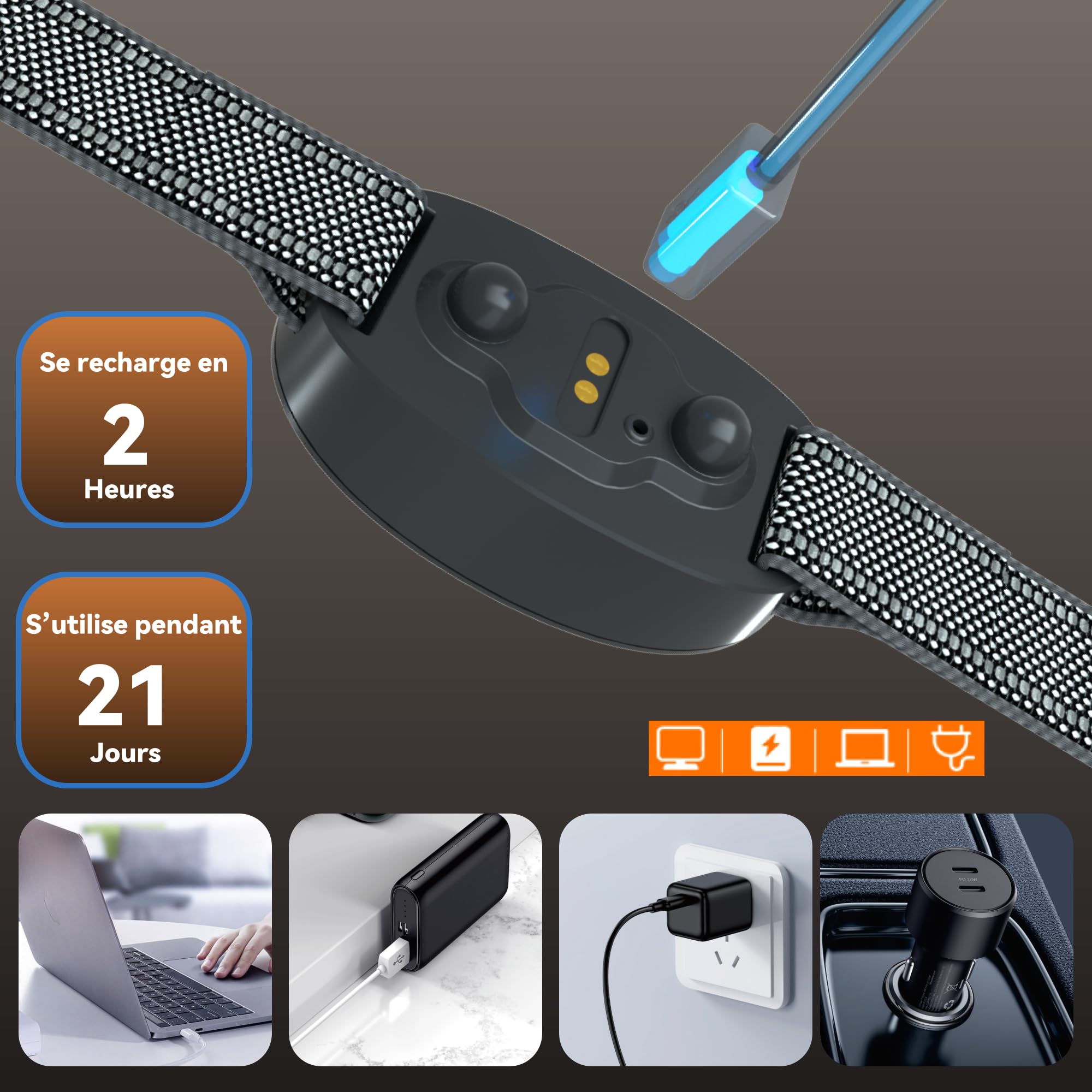 Meloive Collier Anti Aboiement Chien, Conformes à La Nouvelle Loi 2025 - Détection Intelligente des Aboiements, 4 Modes Son/Vibration/Forte Vibration, Rechargeable pour Petit et Gros Chien, Noir