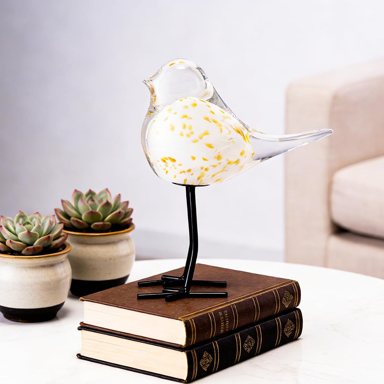 Glass Bird Figurines Art Collectible Ornaments Statue Figurines Modern Handmade Sculpture Home Decor image 5