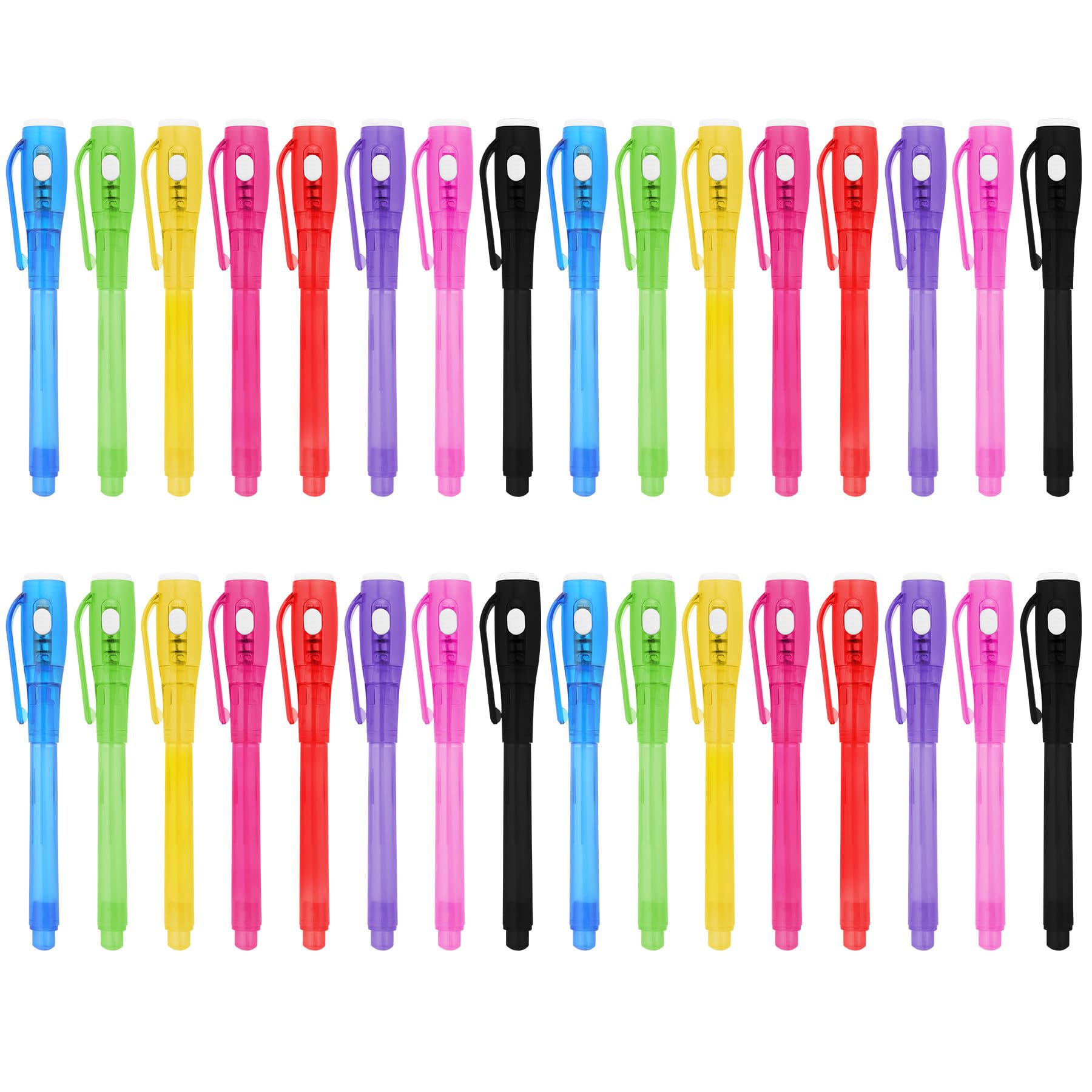 32 PCS Invisible Ink Pen with UV Light Secret Message Pen Spy Pens Magic Invisible Markers Classroom Gifts for Students, Party Birthday Christmas Favors Gift Toy for Kids 6-13 Year Old Boys Girls