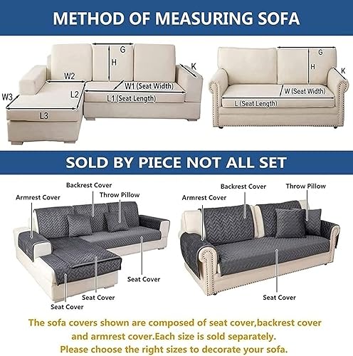 Miniatura 6 de Cojín de forro polar de color liso, funda de sofá de piel sintética, protector de muebles, funda de sofá antideslizante lavable para sofá de 2