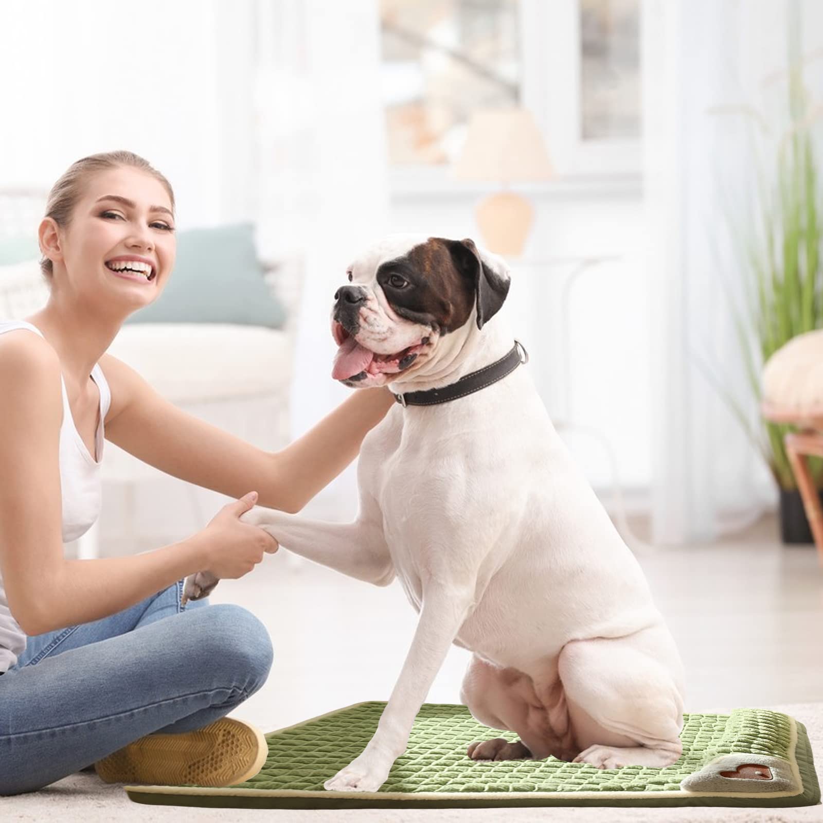 PETCUTE Colchoneta para Perros y Gatos,Espuma con Memoria, Cojín para Mascotas Suave Cálido y Duradero con Funda Extraíble y Lavable,Cama para Perros Grandes y Medianos,XL